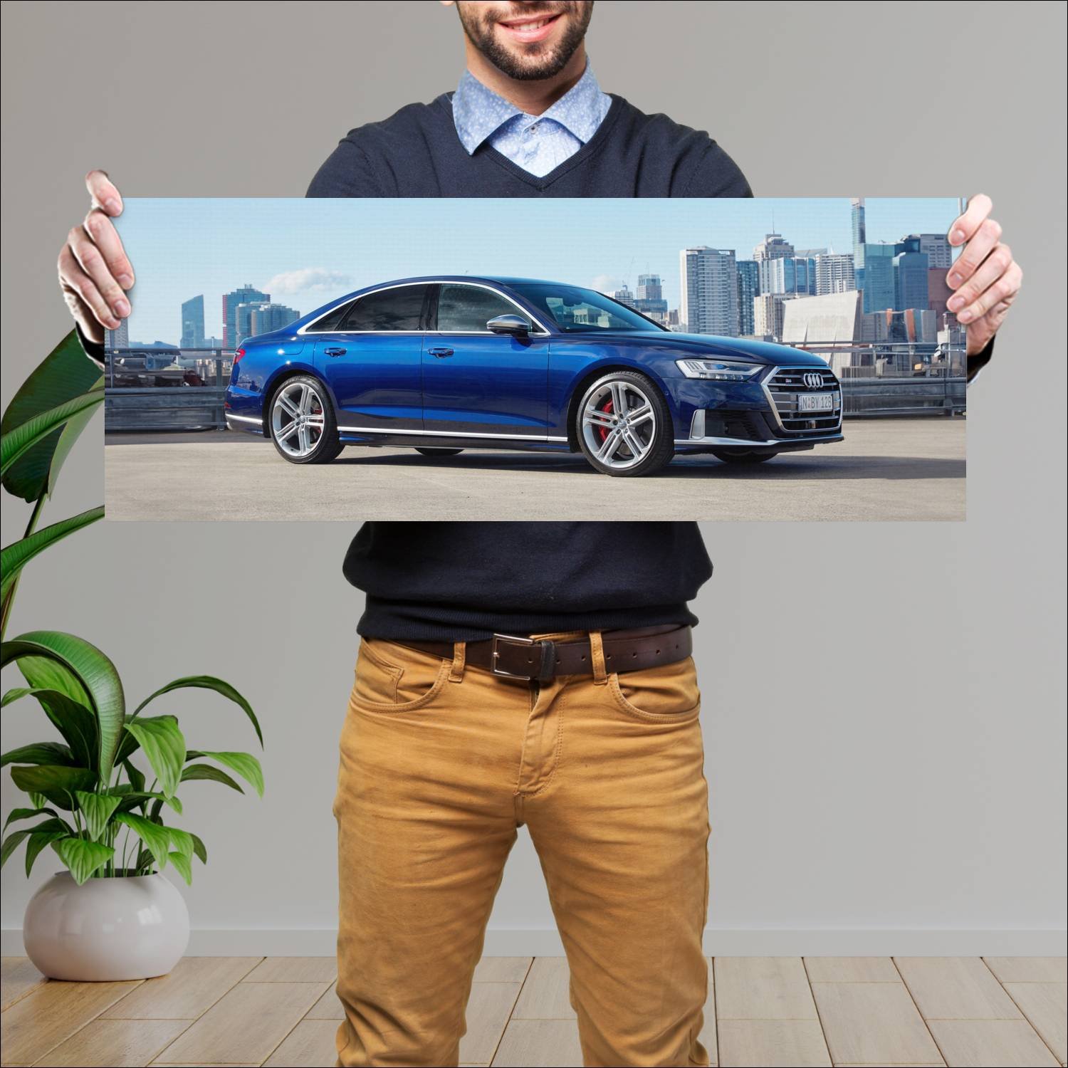 Cuadro grande 30x80cm 2020 audi s8 au auto 749 Audi