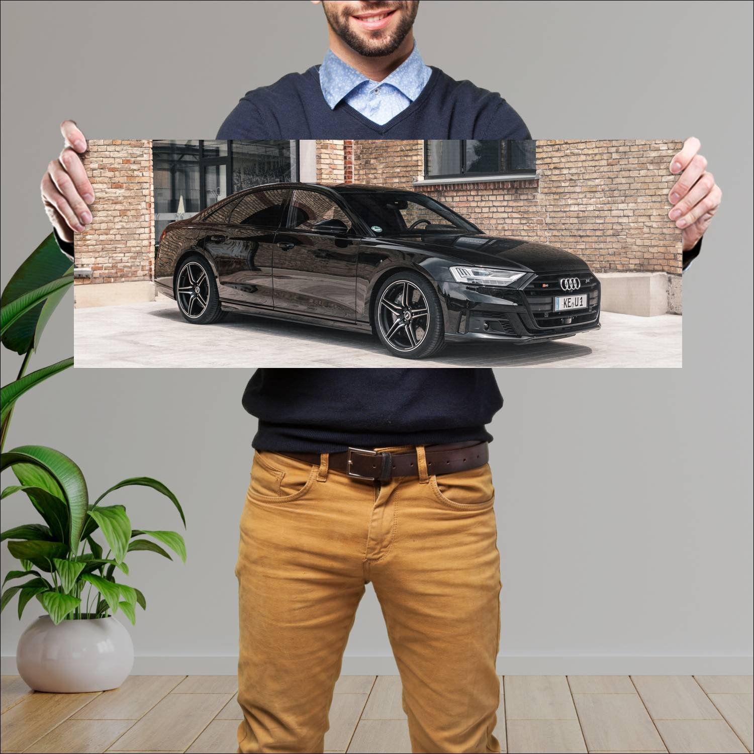 Cuadro grande 30x80cm 2020 audi s8 by abt auto 750 Audi