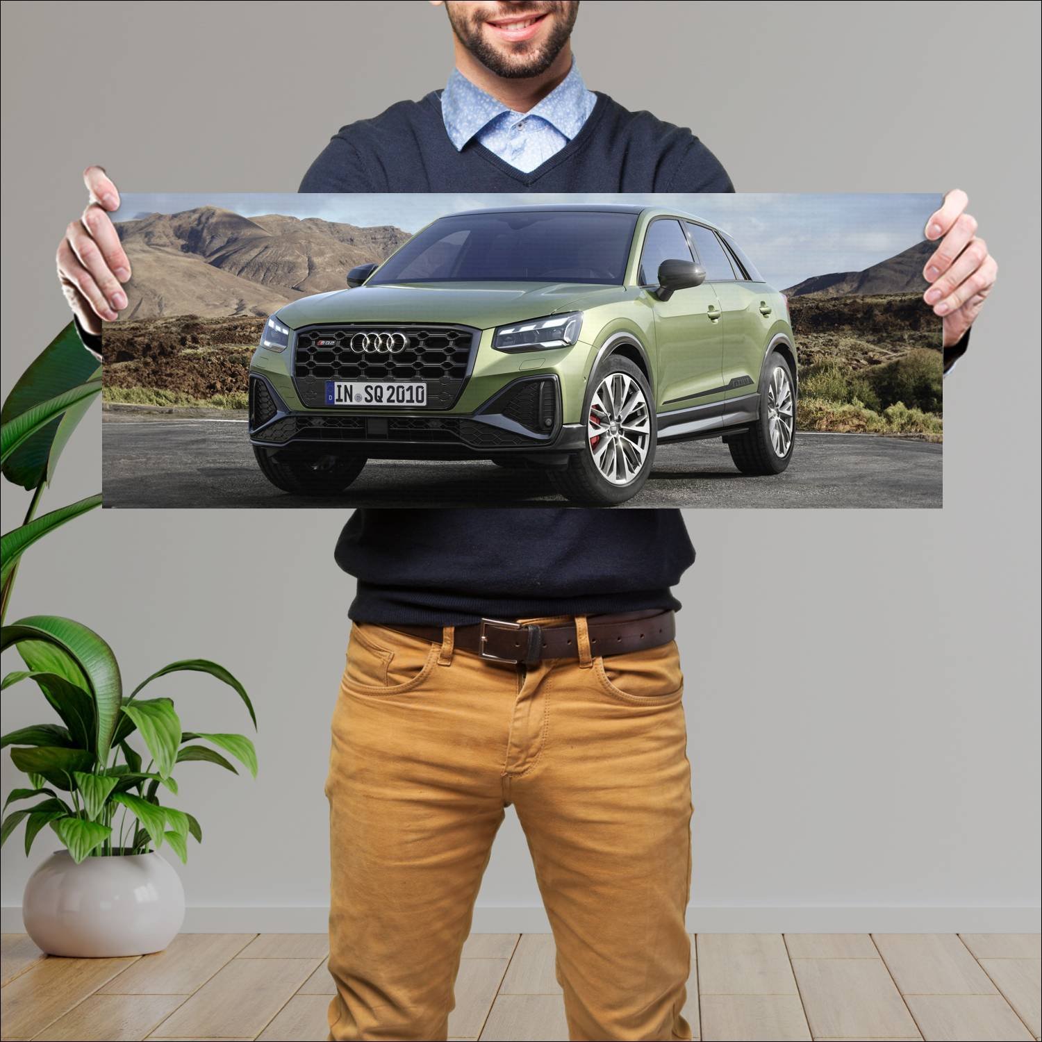 Cuadro grande 30x80cm 2020 audi sq2 auto 753 Audi