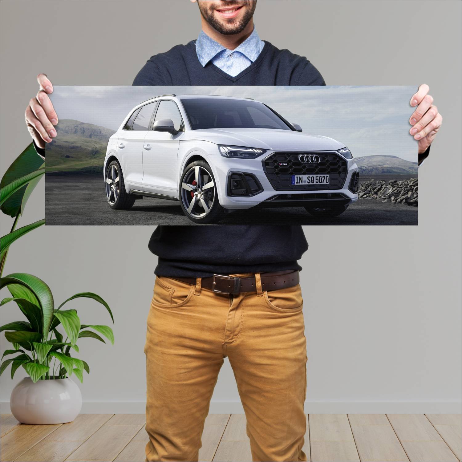 Cuadro grande 30x80cm 2020 audi sq5 auto 754 Audi