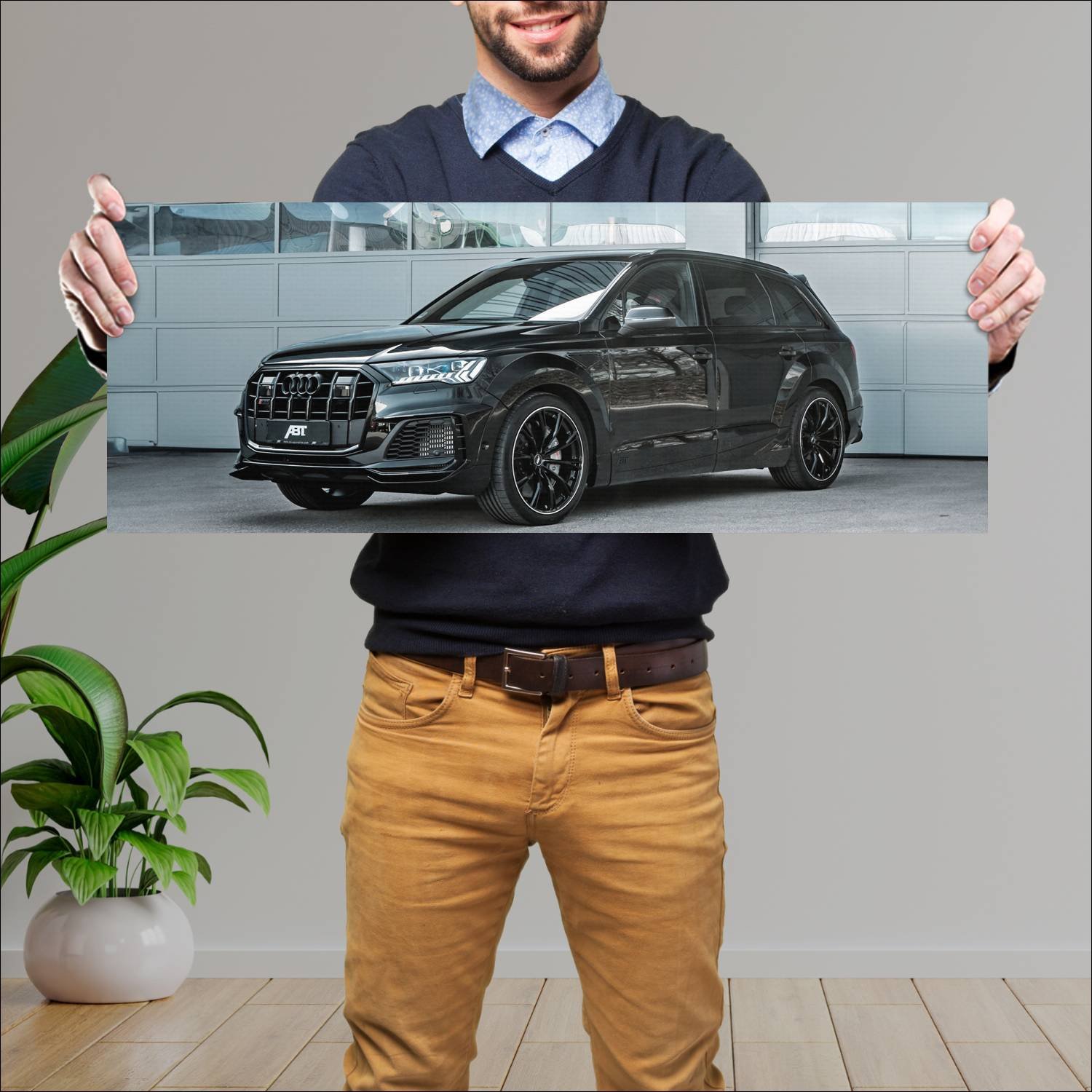 Cuadro grande 30x80cm 2020 audi sq7 widebody by ab 759 Audi