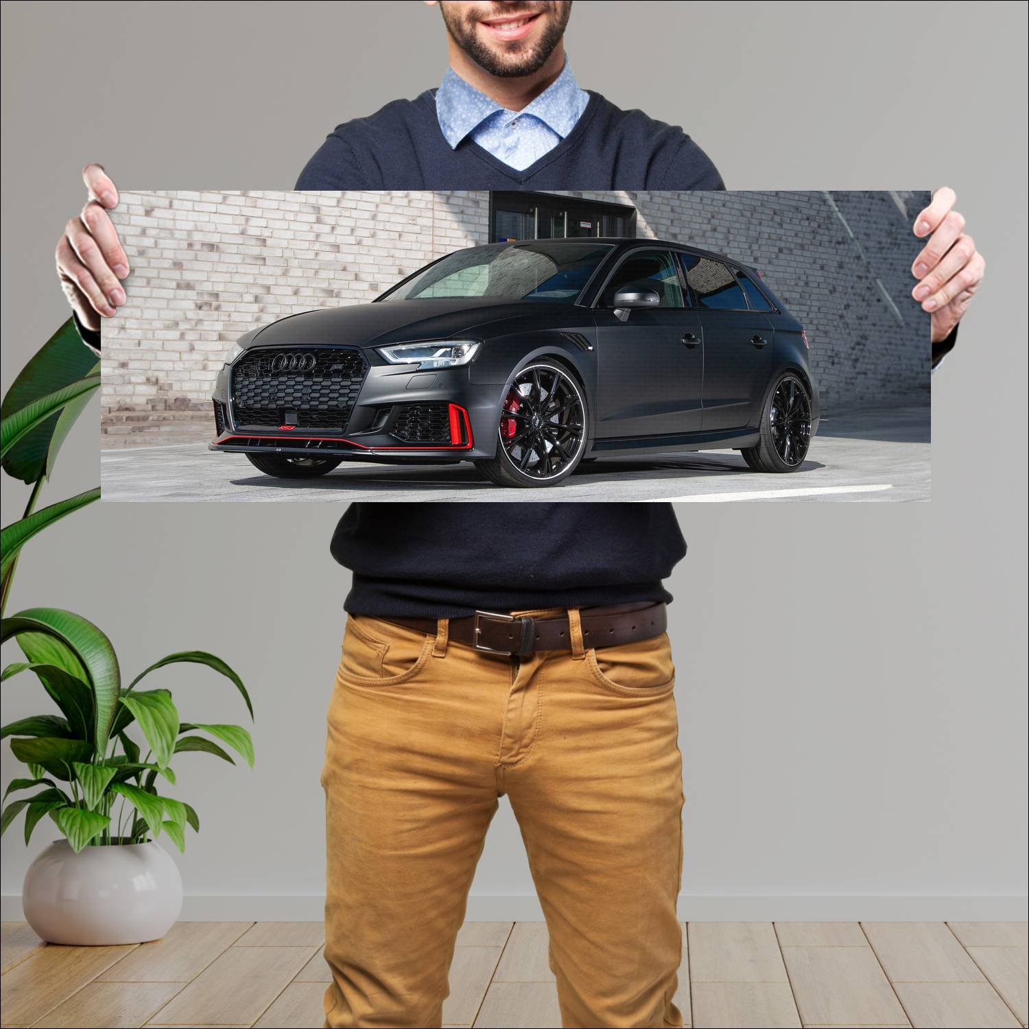 Cuadro grande 30x80cm 2021 abt rs 3 sportback r8 e 770 Audi