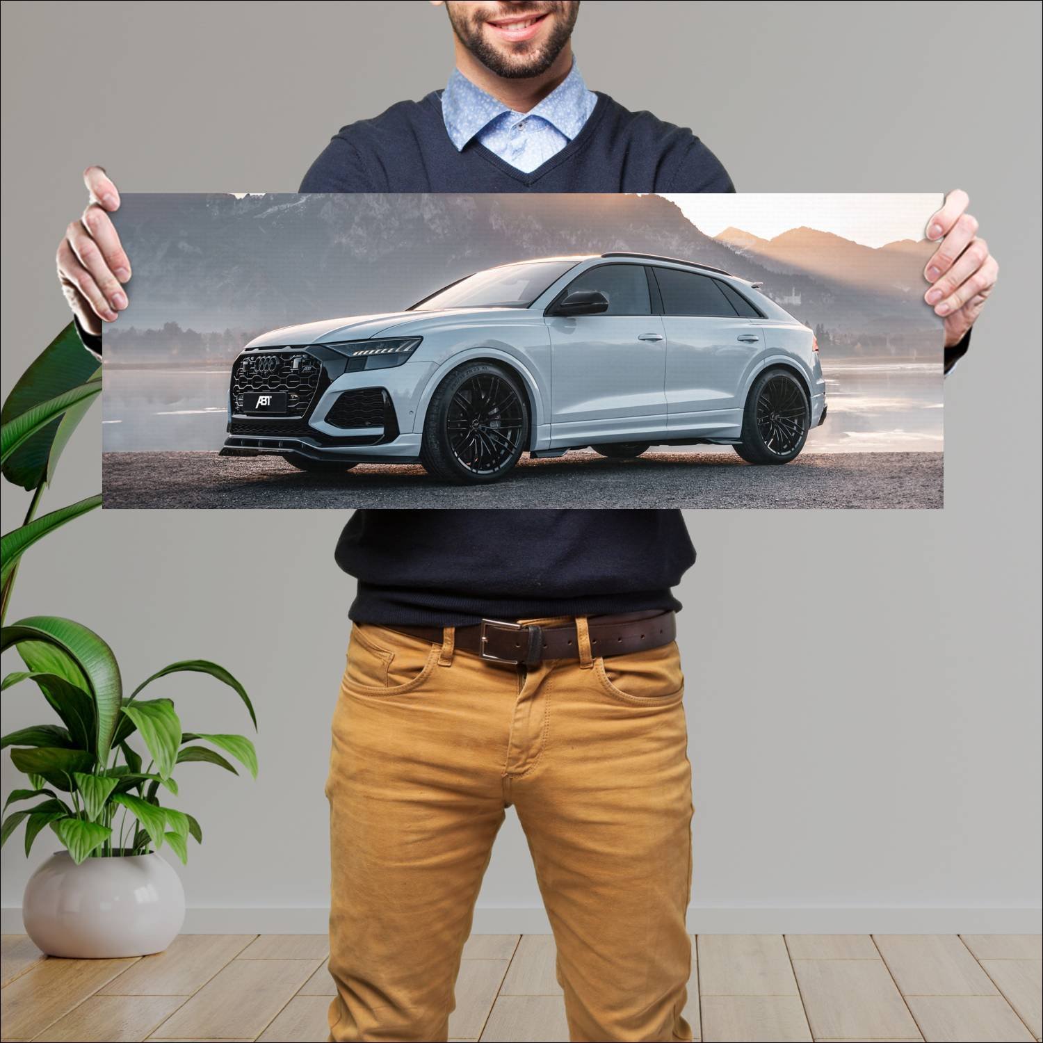 Cuadro grande 30x80cm 2021 abt rs q8 s auto 772 Audi