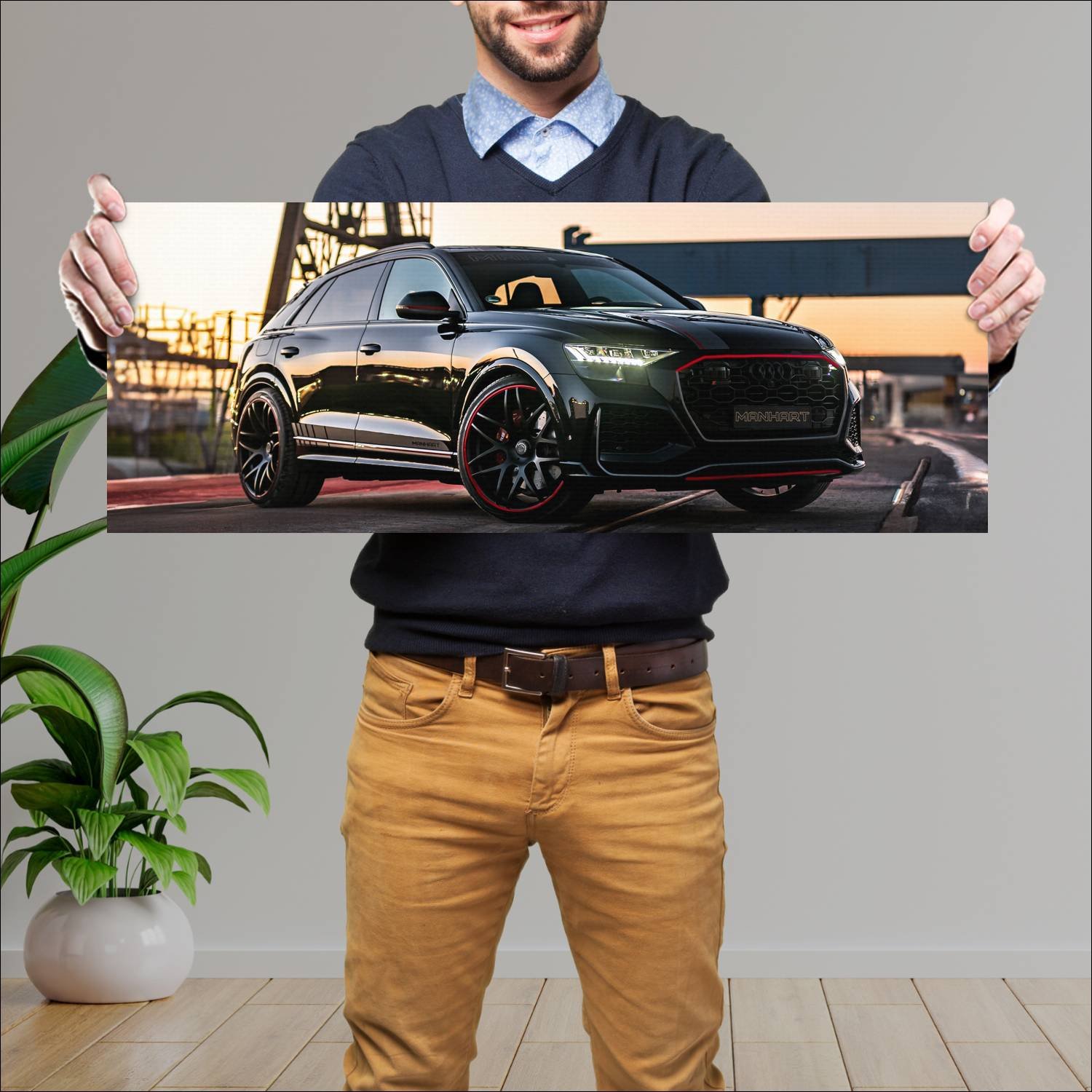 Cuadro grande 30x80cm 2021 manhart rq 800 auto 857 Audi