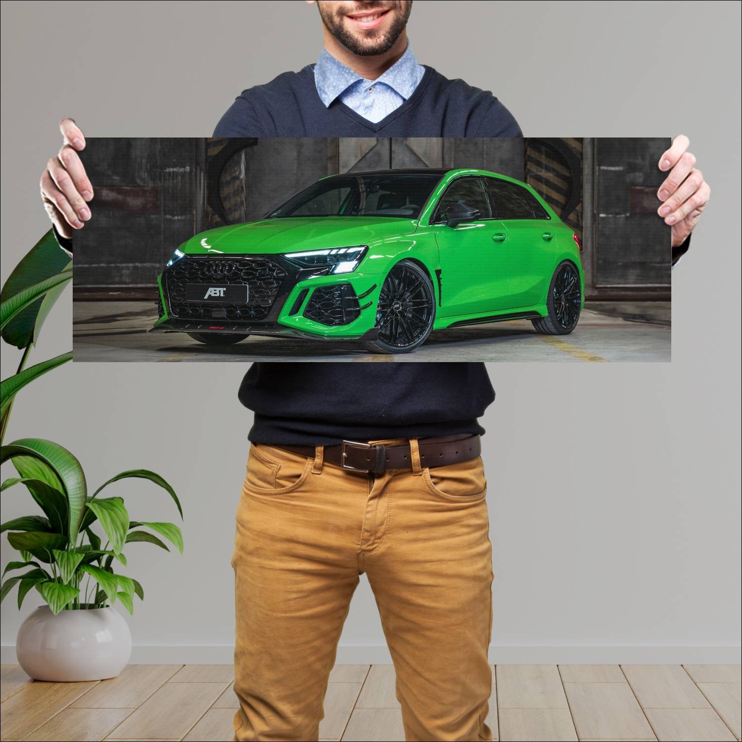 Cuadro grande 30x80cm 2022 abt rs 3 r auto 858 Audi