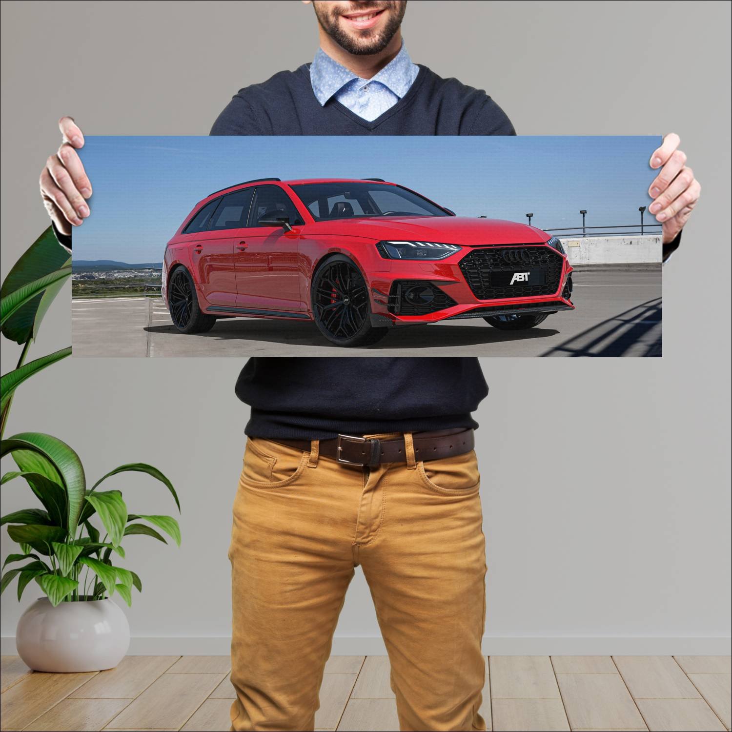 Cuadro grande 30x80cm 2022 abt rs 4 x auto 859 Audi