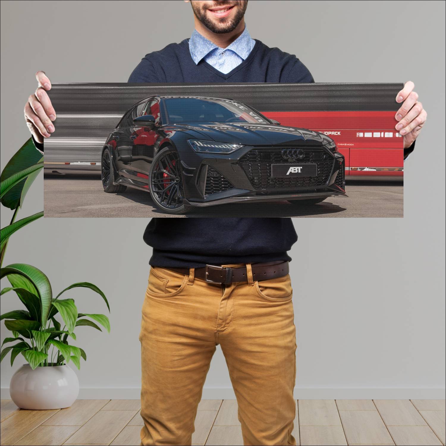 Cuadro grande 30x80cm 2022 abt rs 6 x auto 860 Audi