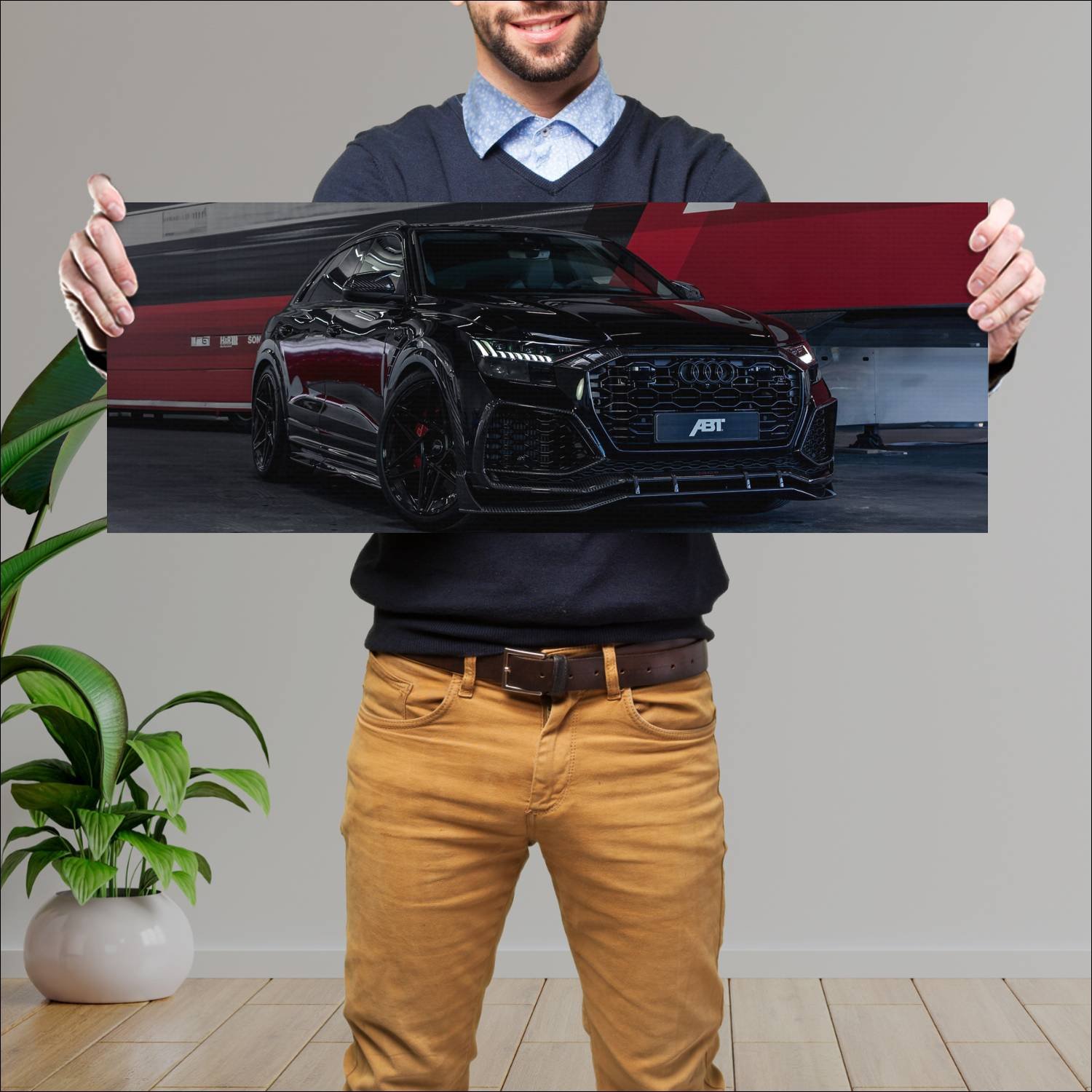 Cuadro grande 30x80cm 2022 abt rs q8 signature edi 861 Audi