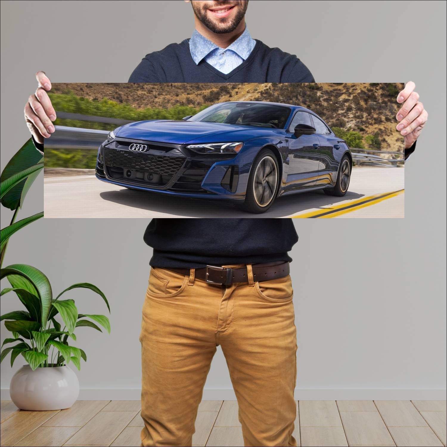 Cuadro grande 30x80cm 2022 audi e tron gt us auto 875 Audi