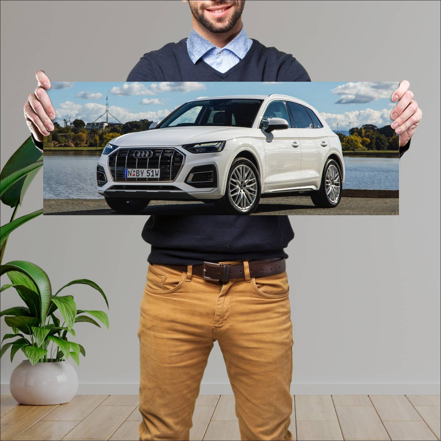 Cuadro grande 30x80cm 2022 audi q5 limited edition 879 Audi