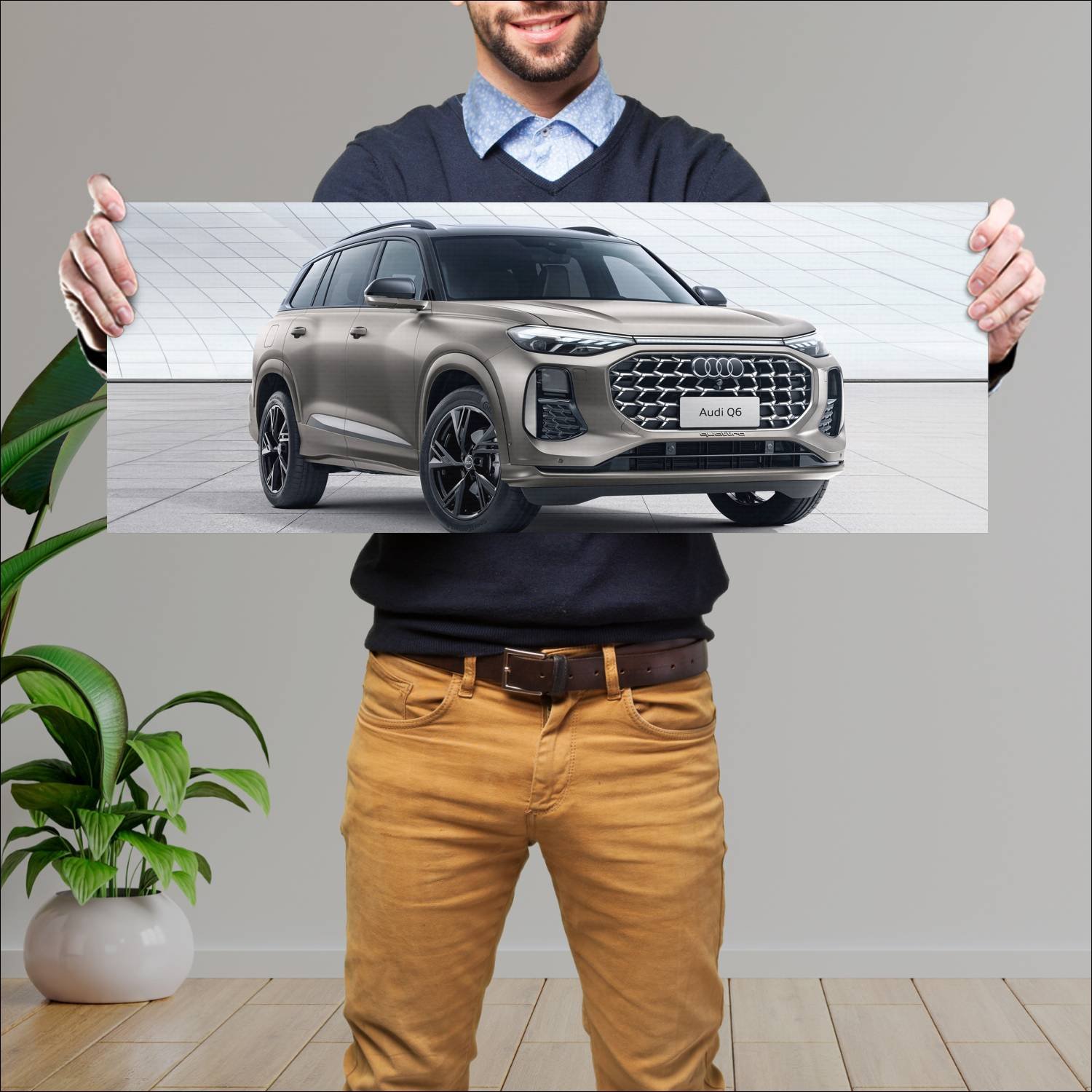 Cuadro grande 30x80cm 2022 audi q6 edition one cn 881 Audi