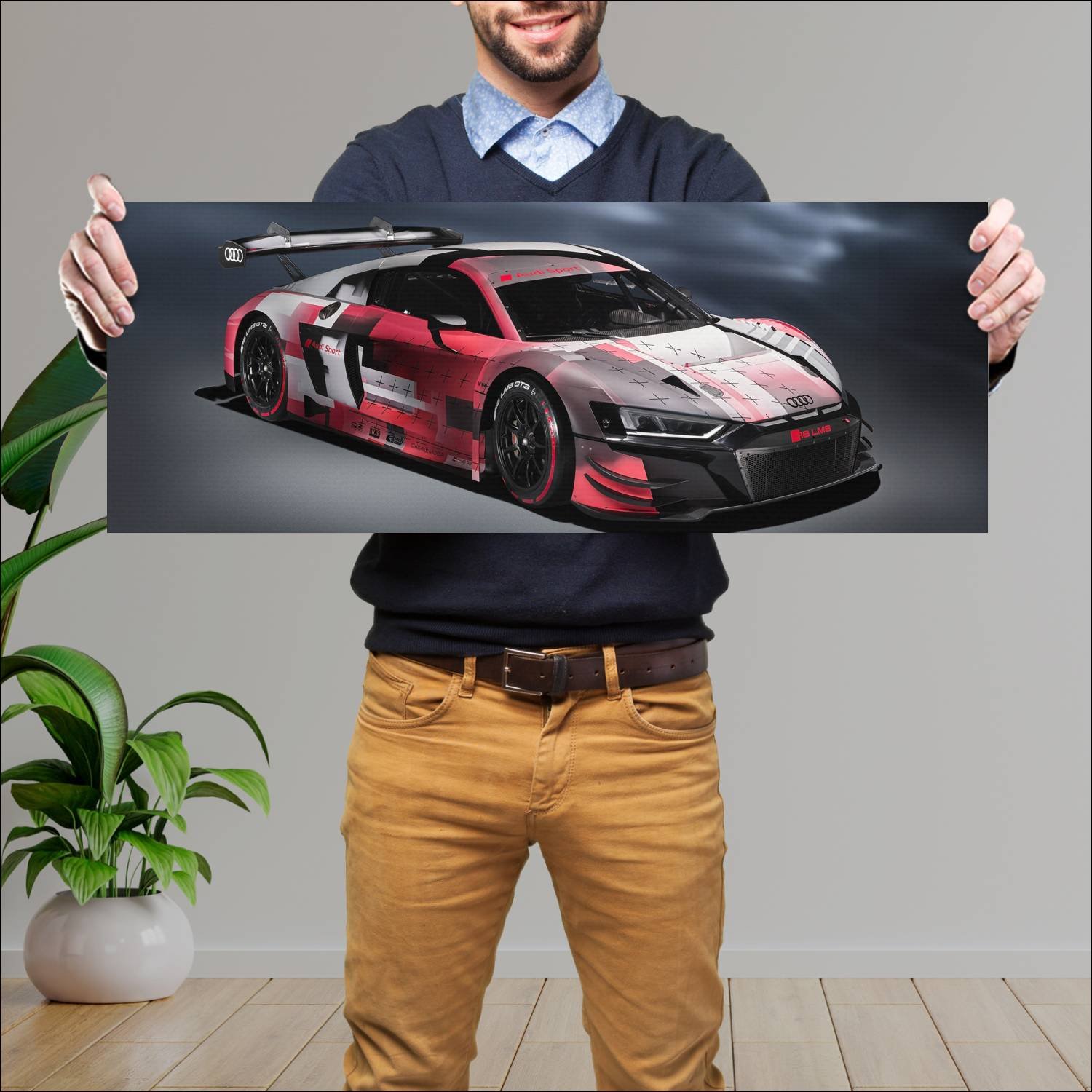 Cuadro grande 30x80cm 2022 audi r8 lms gt3 evo 2 1 886 Audi