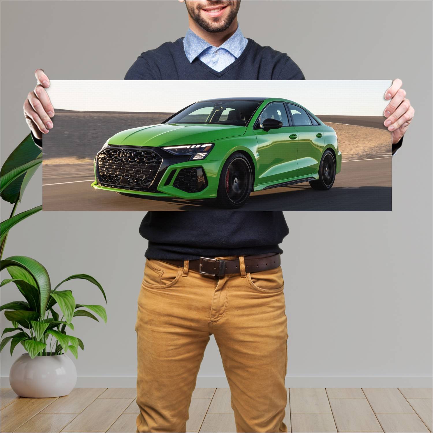 Cuadro grande 30x80cm 2022 audi rs 3 sedan us Audi