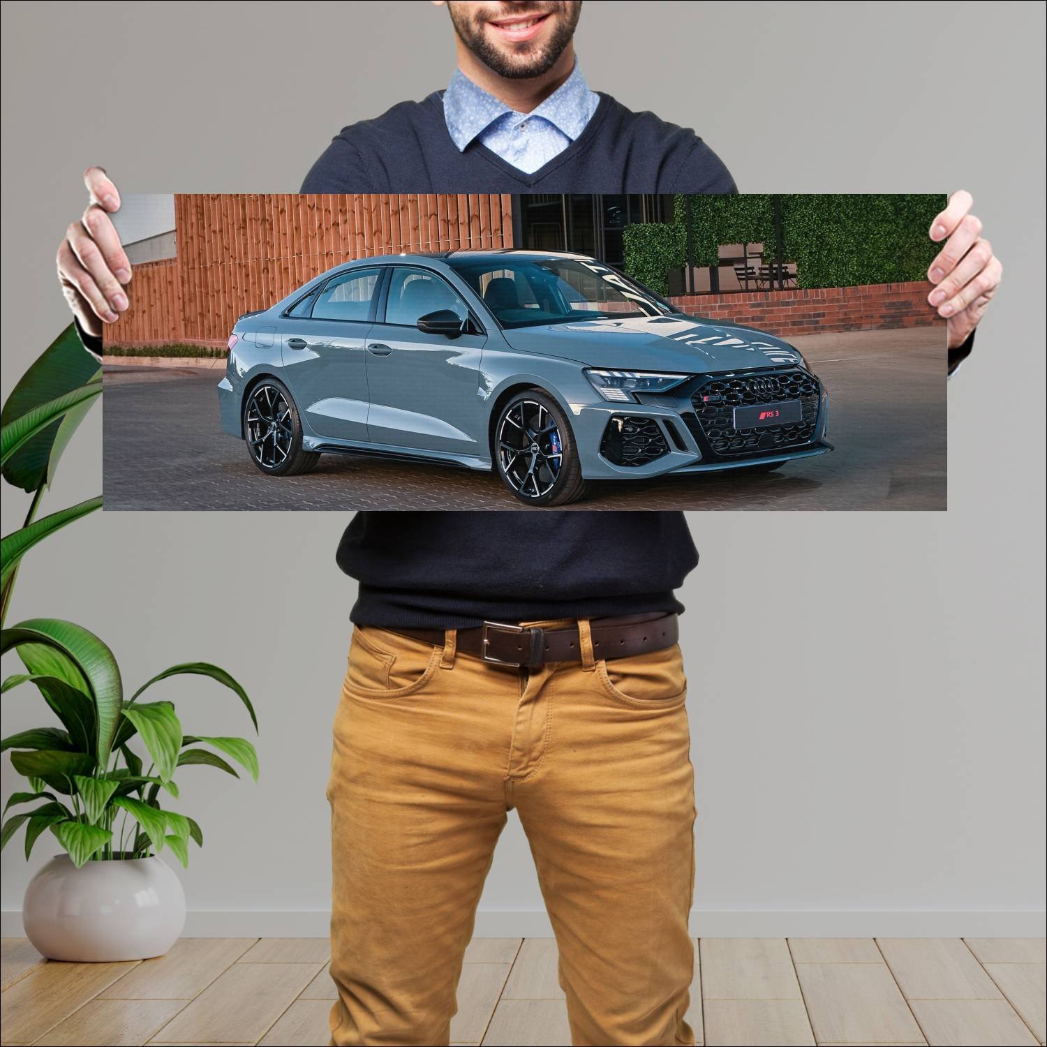 Cuadro grande 30x80cm 2022 audi rs 3 sedan za Audi