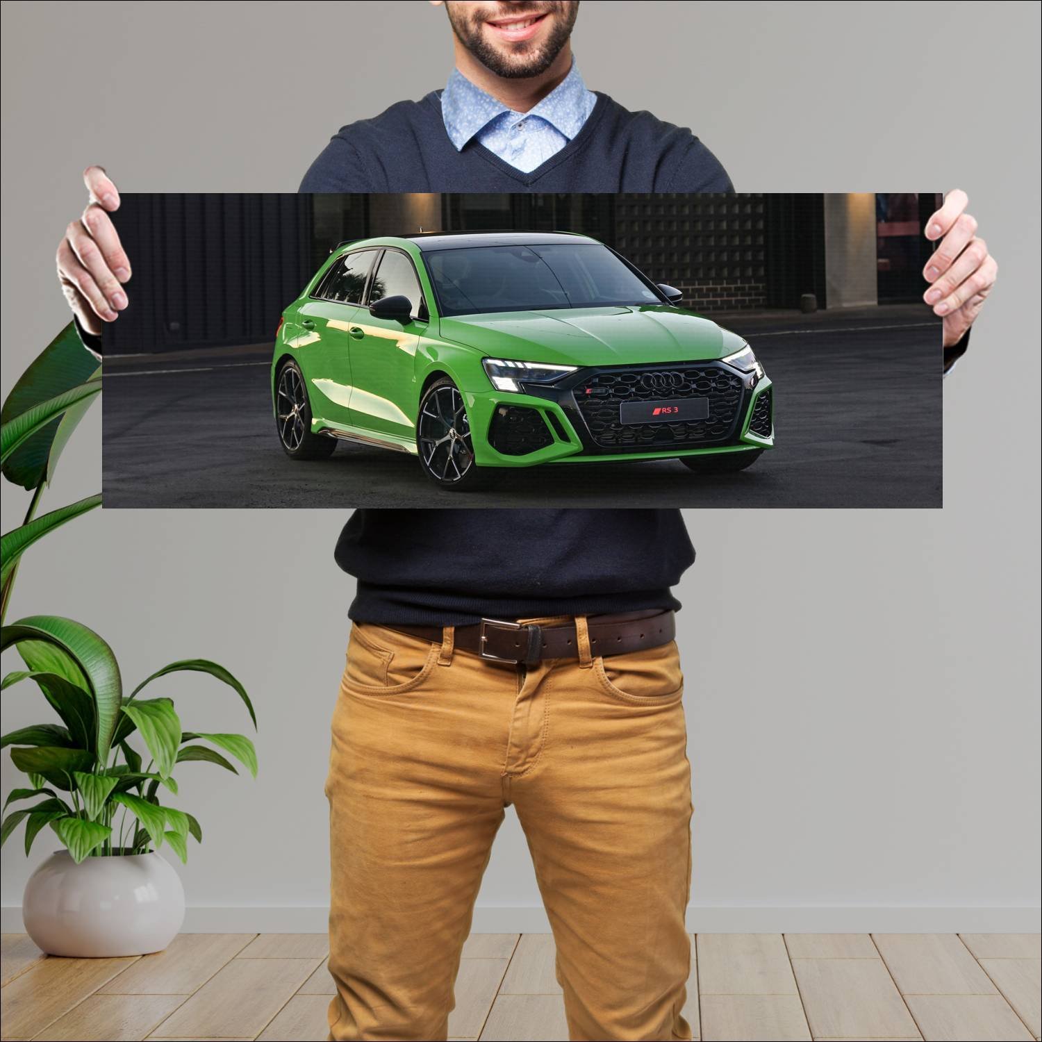 Cuadro grande 30x80cm 2022 audi rs 3 sportback za 894 Audi