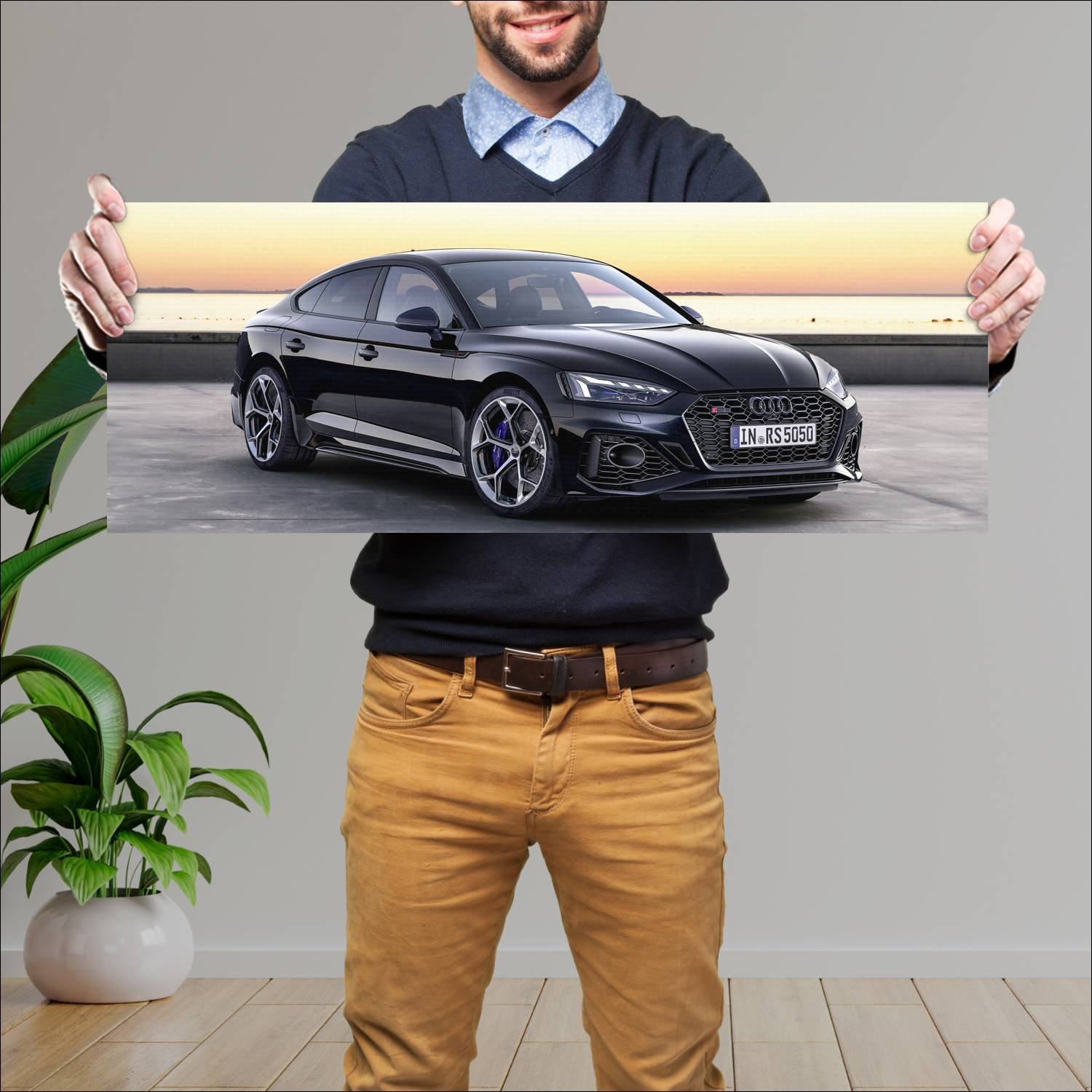 Cuadro grande 30x80cm 2022 audi rs 5 sportback com 897 Audi