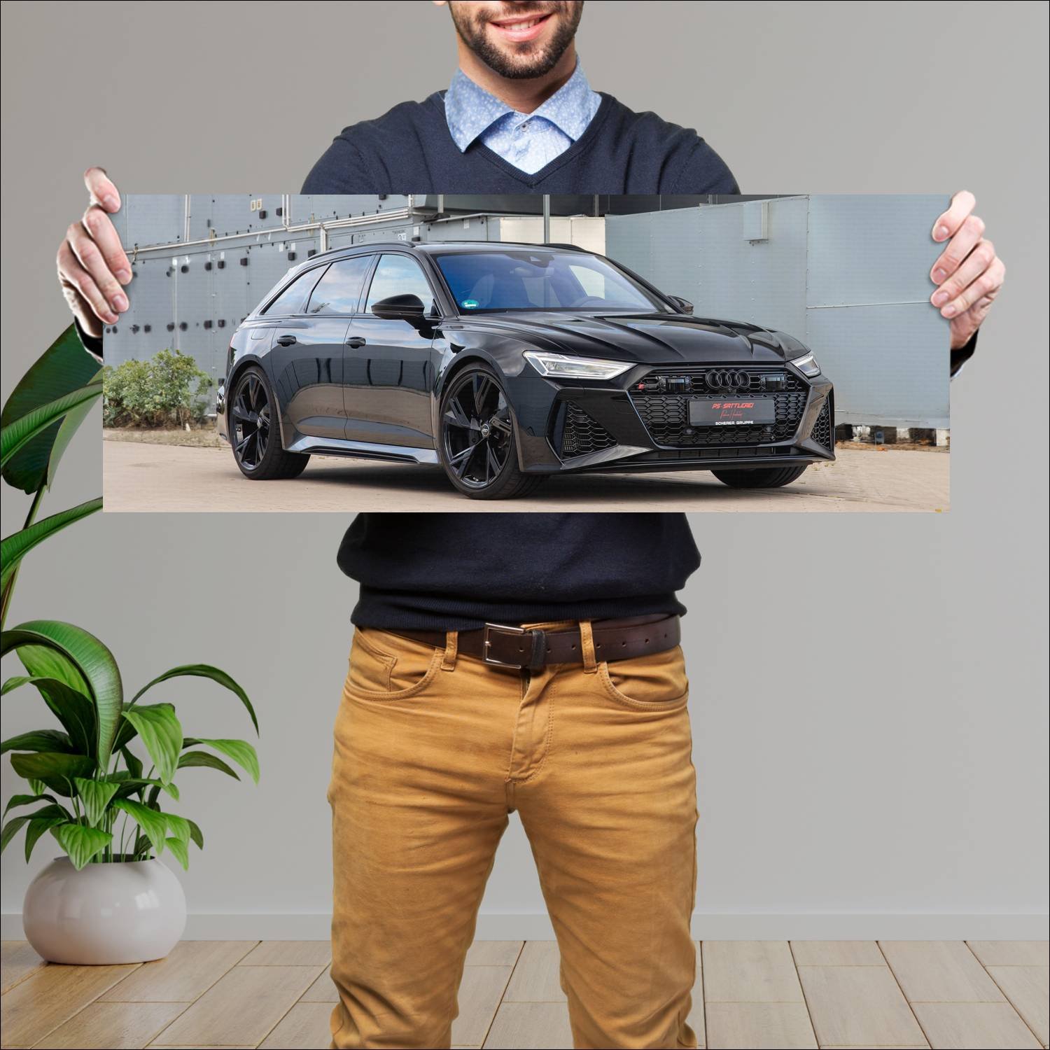 Cuadro grande 30x80cm 2022 audi rs 6 avant by ps s 898 Audi