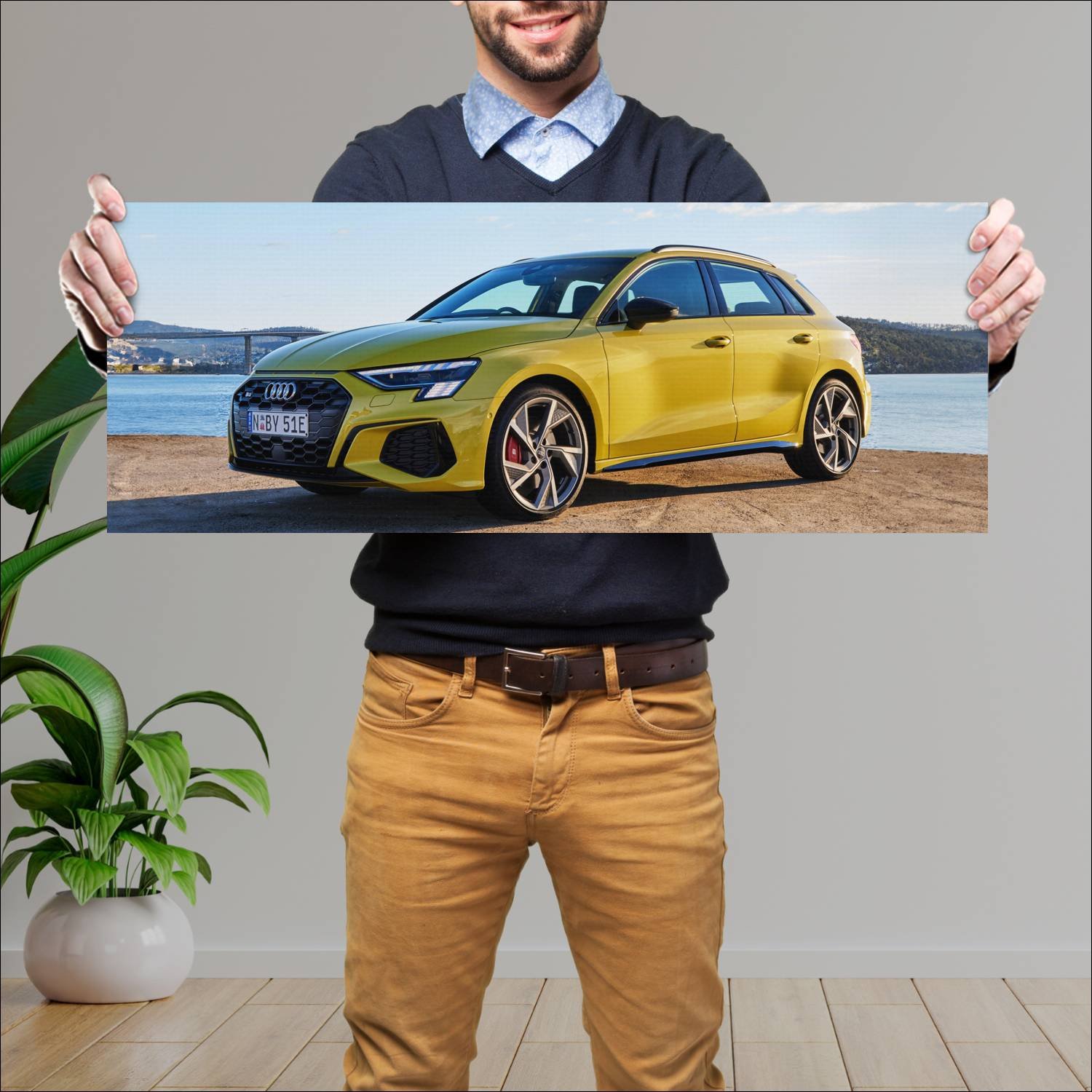 Cuadro grande 30x80cm 2022 audi s3 sportback au 10 908 Audi