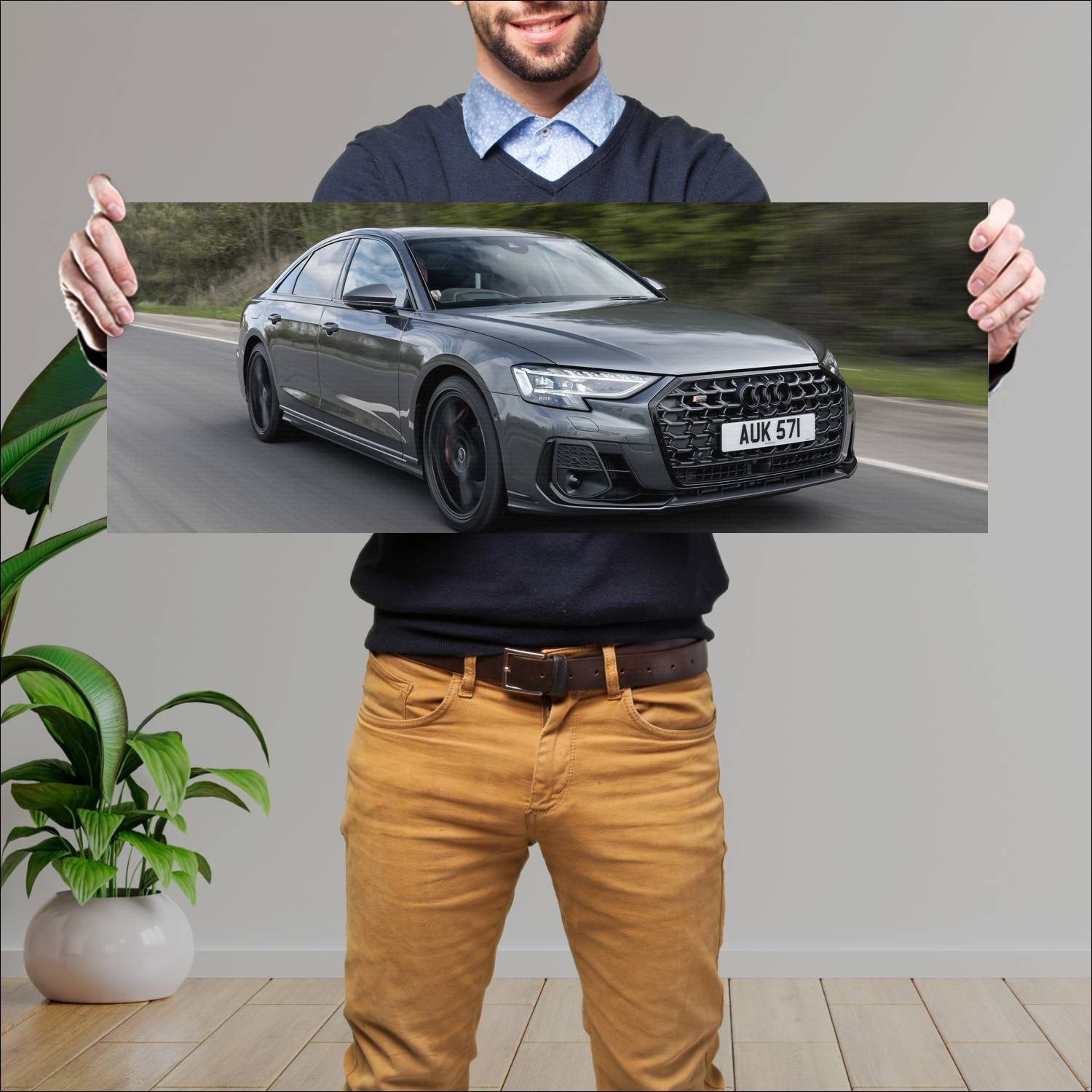 Cuadro grande 30x80cm 2022 audi s8 uk auto 910 Audi