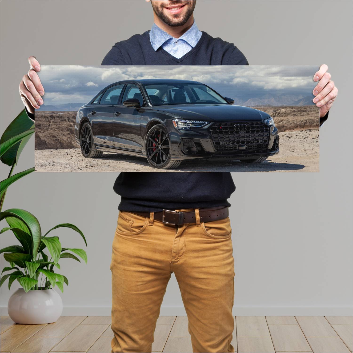 Cuadro grande 30x80cm 2022 audi s8 us auto 911 Audi