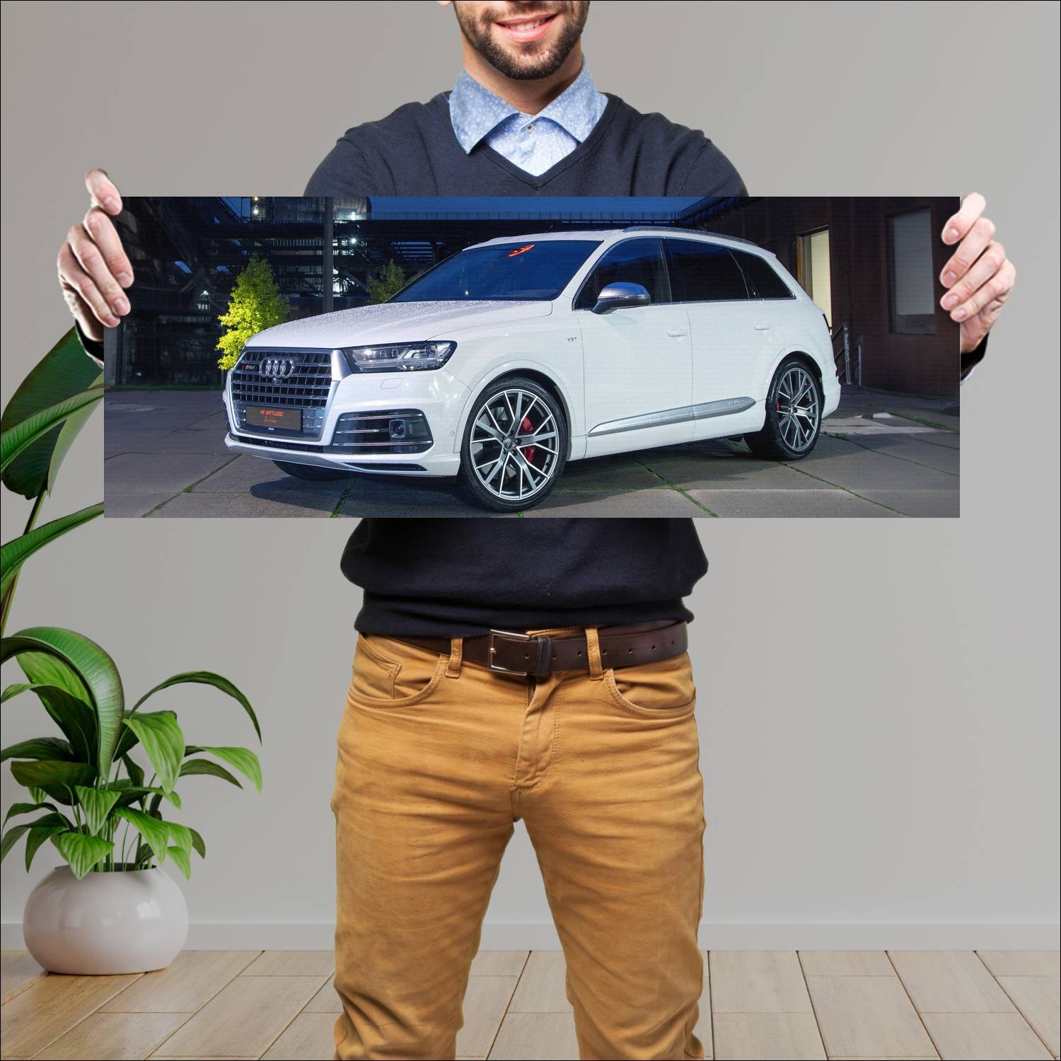 Cuadro grande 30x80cm 2022 audi sq7 by ps sattlere 913 Audi