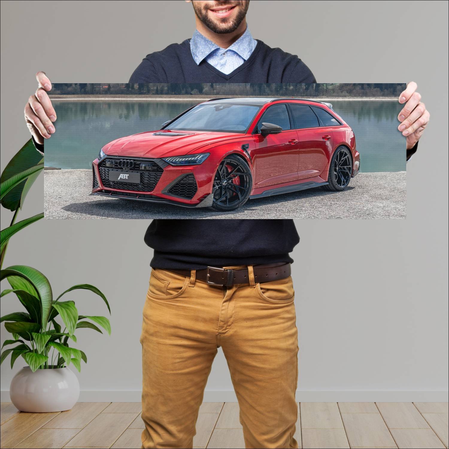 Cuadro grande 30x80cm 2023 abt rs 6 legacy edition 920 Audi