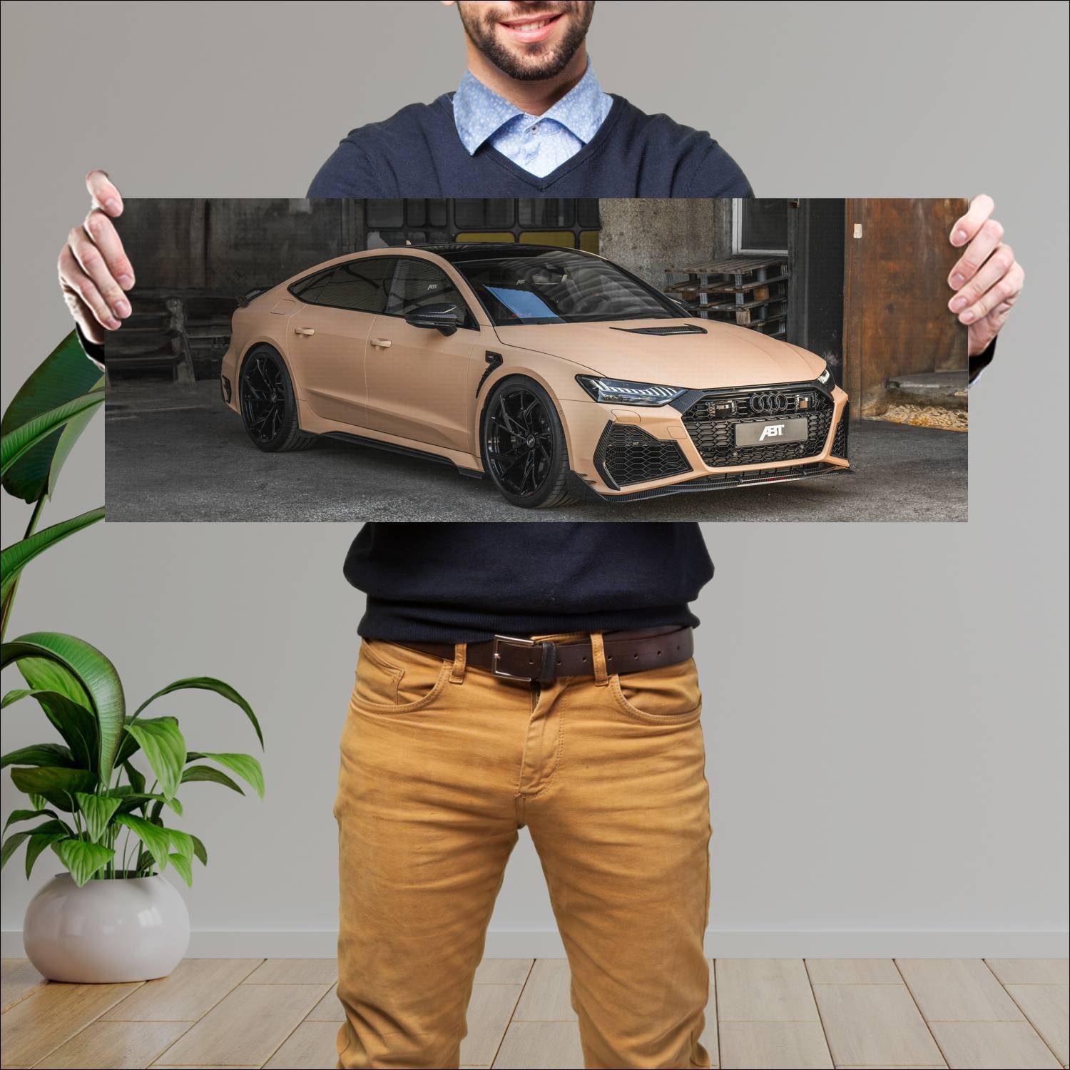 Cuadro grande 30x80cm 2023 abt rs 7 legacy edition 921 Audi