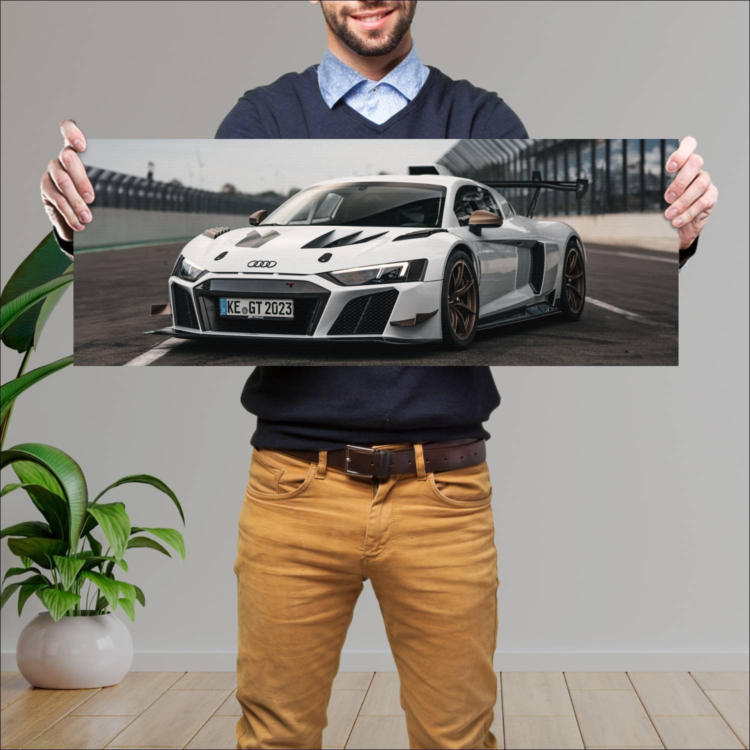 Cuadro grande 30x80cm 2023 abt xgt auto 923 Audi