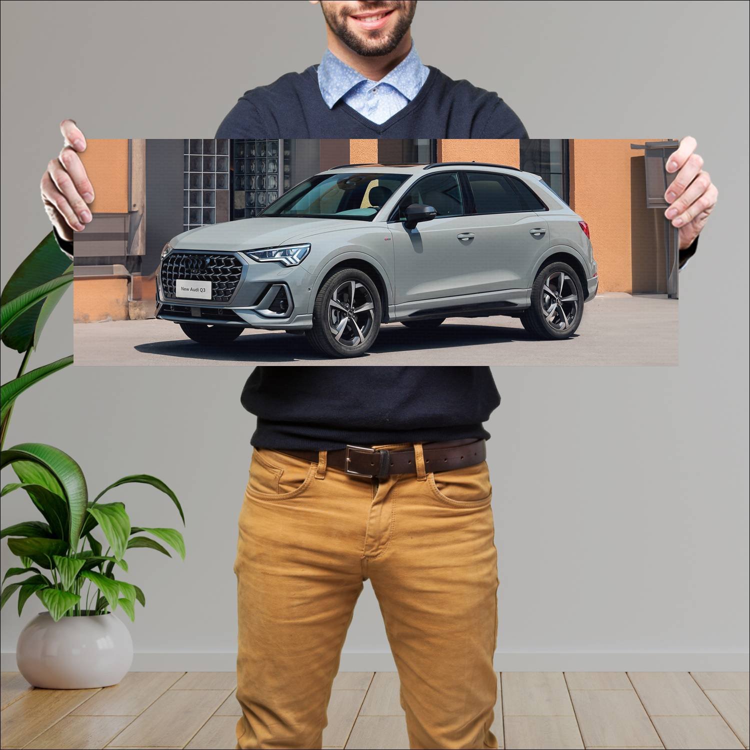 Cuadro grande 30x80cm 2023 audi q3 s line cn auto 928 Audi
