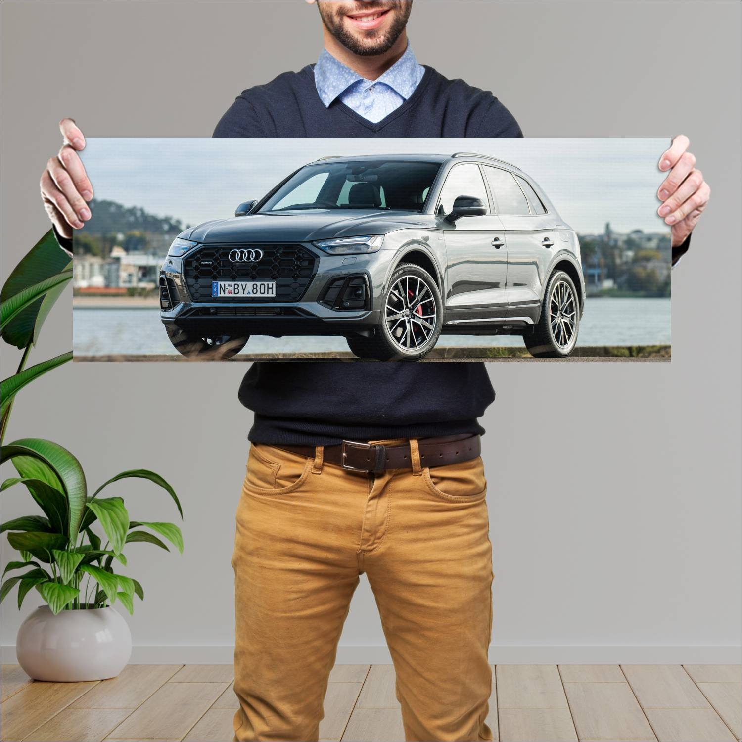 Cuadro grande 30x80cm 2023 audi q5 plug in hybrid 930 Audi