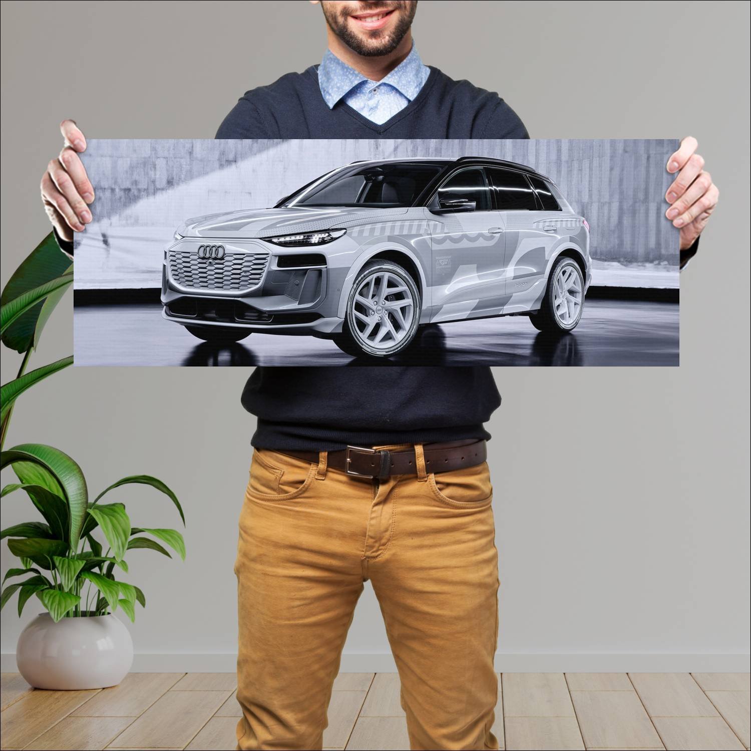 Cuadro grande 30x80cm 2023 audi q6 e tron prototyp 932 Audi