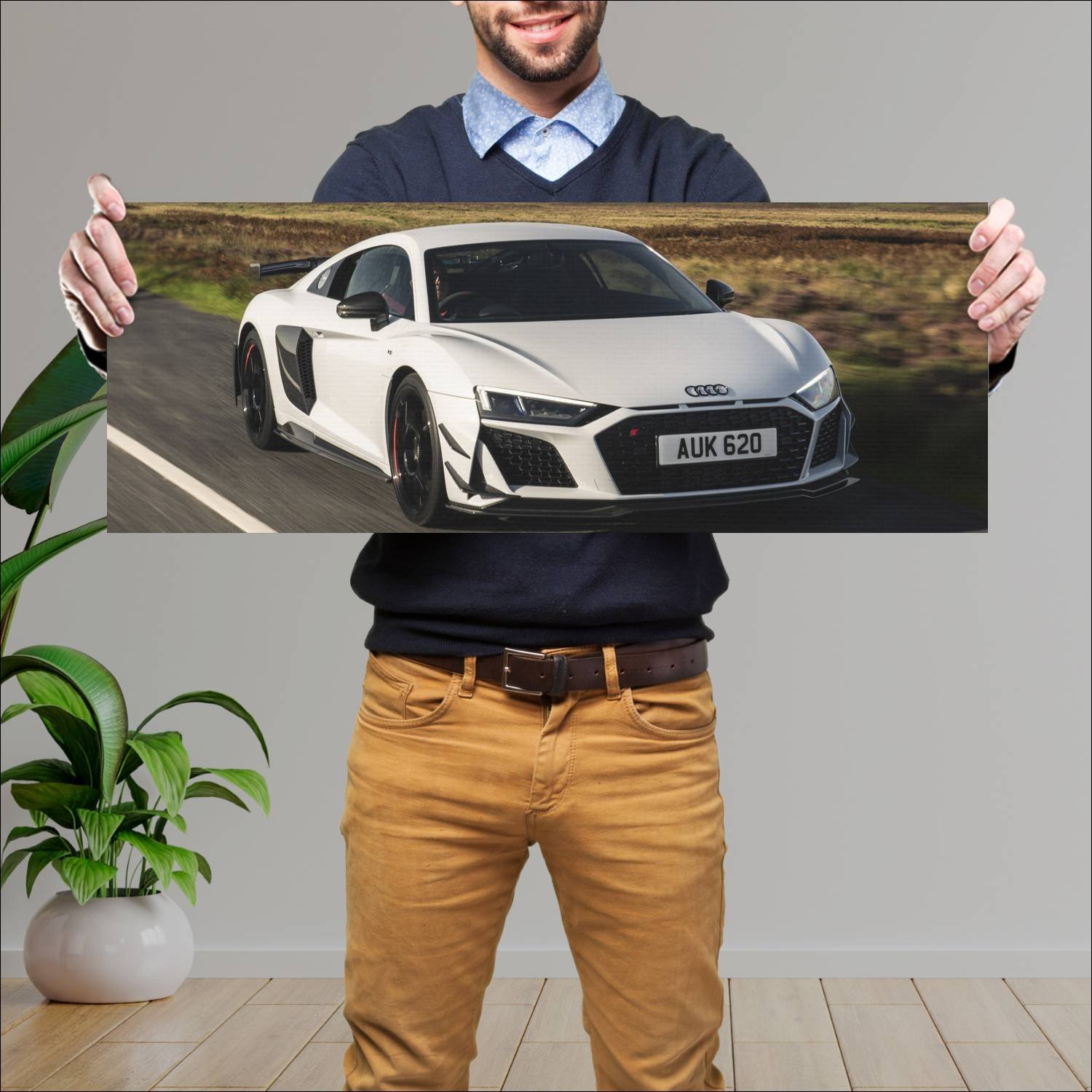 Cuadro grande 30x80cm 2023 audi r8 gt coupe uk 120 940 Audi