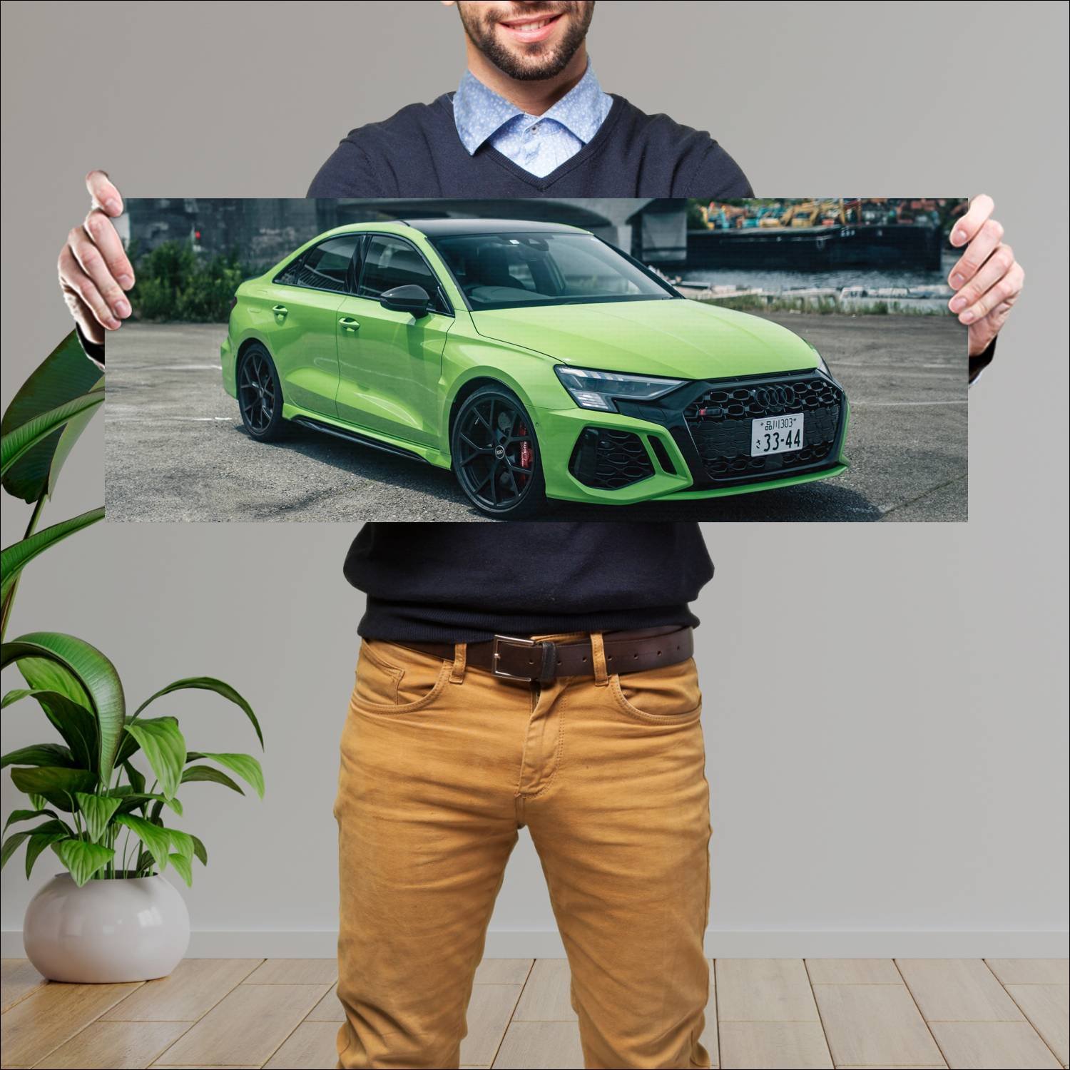 Cuadro grande 30x80cm 2023 audi rs 3 sedan jp Audi