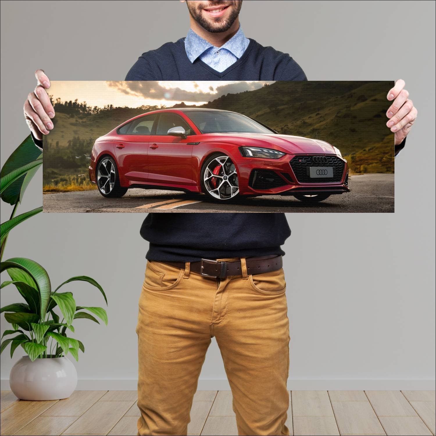 Cuadro grande 30x80cm 2023 audi rs 5 sportback com 944 Audi