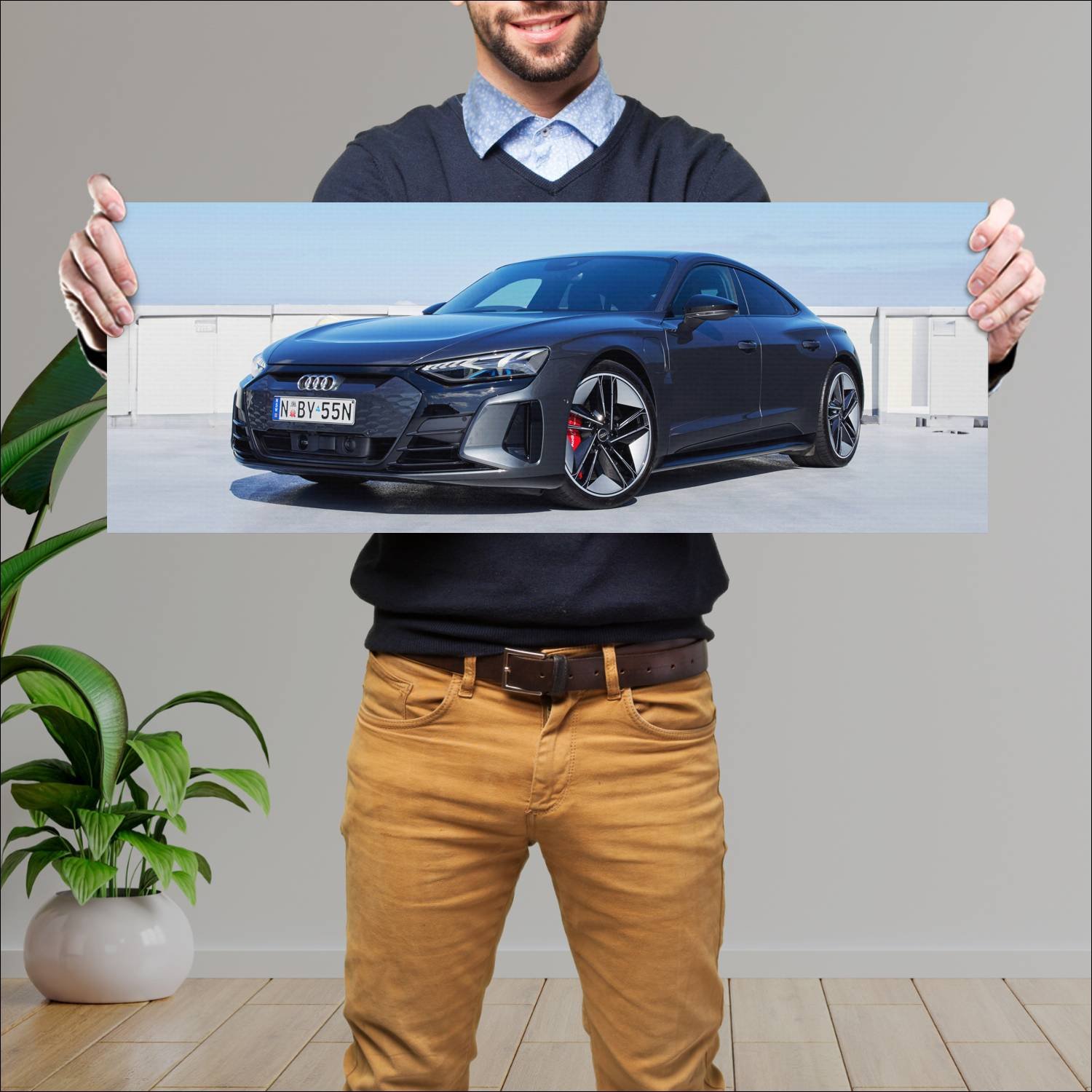 Cuadro grande 30x80cm 2023 audi rs e tron gt au 12 948 Audi