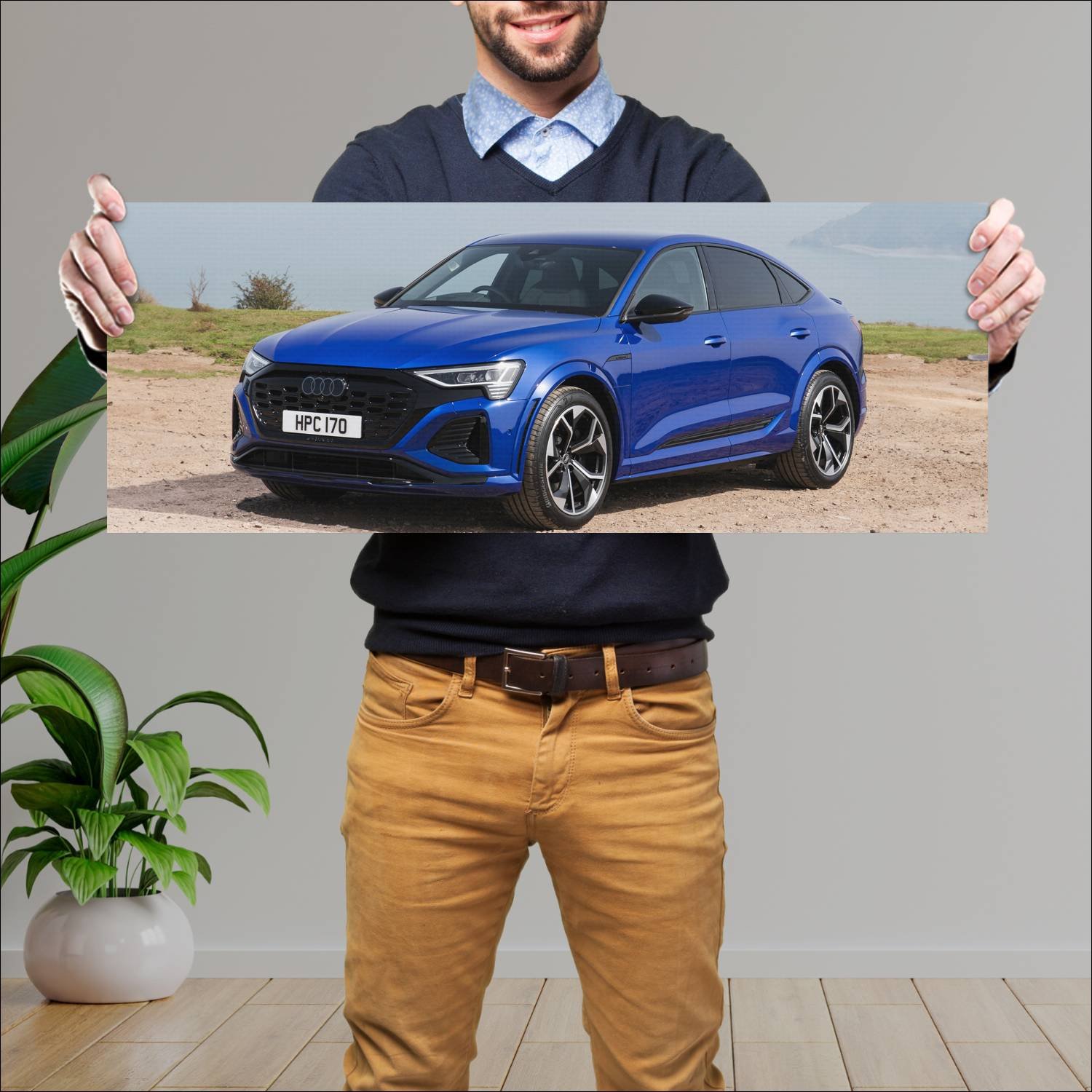 Cuadro grande 30x80cm 2023 audi sq8 sportback e tr 958 Audi