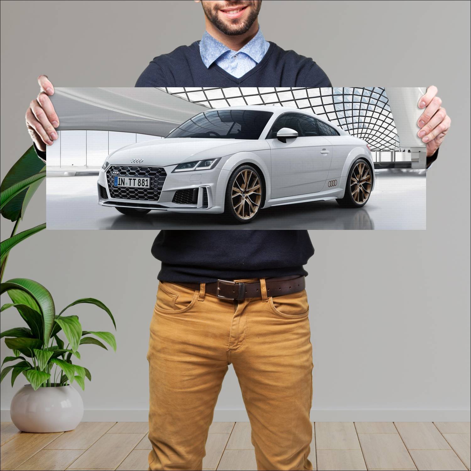 Cuadro grande 30x80cm 2023 audi tts coupe memorial 963 Audi