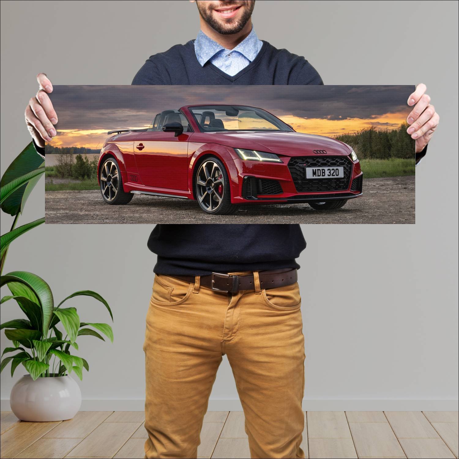 Cuadro grande 30x80cm 2023 audi tts roadster final 964 Audi