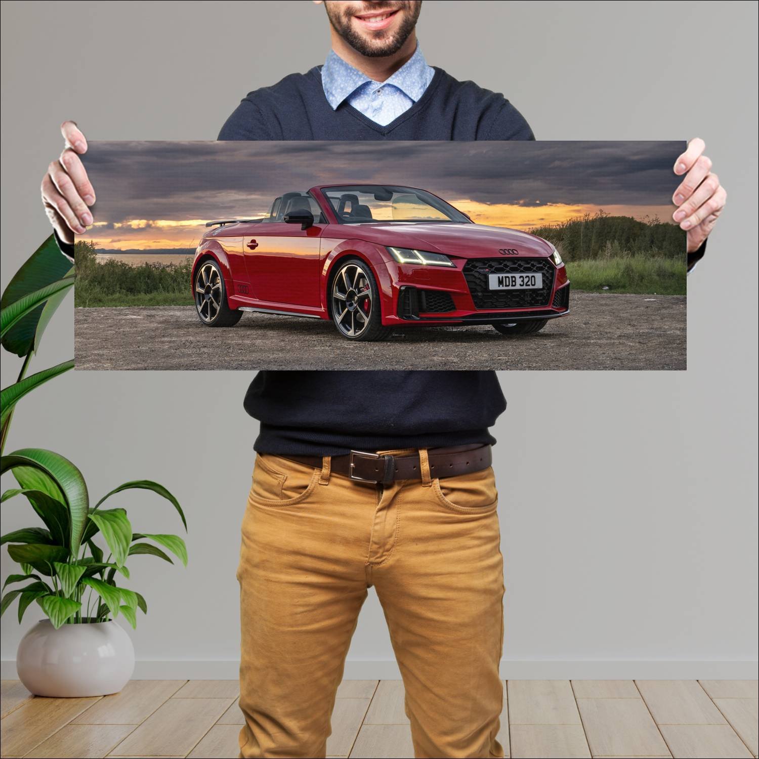 Cuadro grande 30x80cm 2023 audi tts roadster final ed Audi