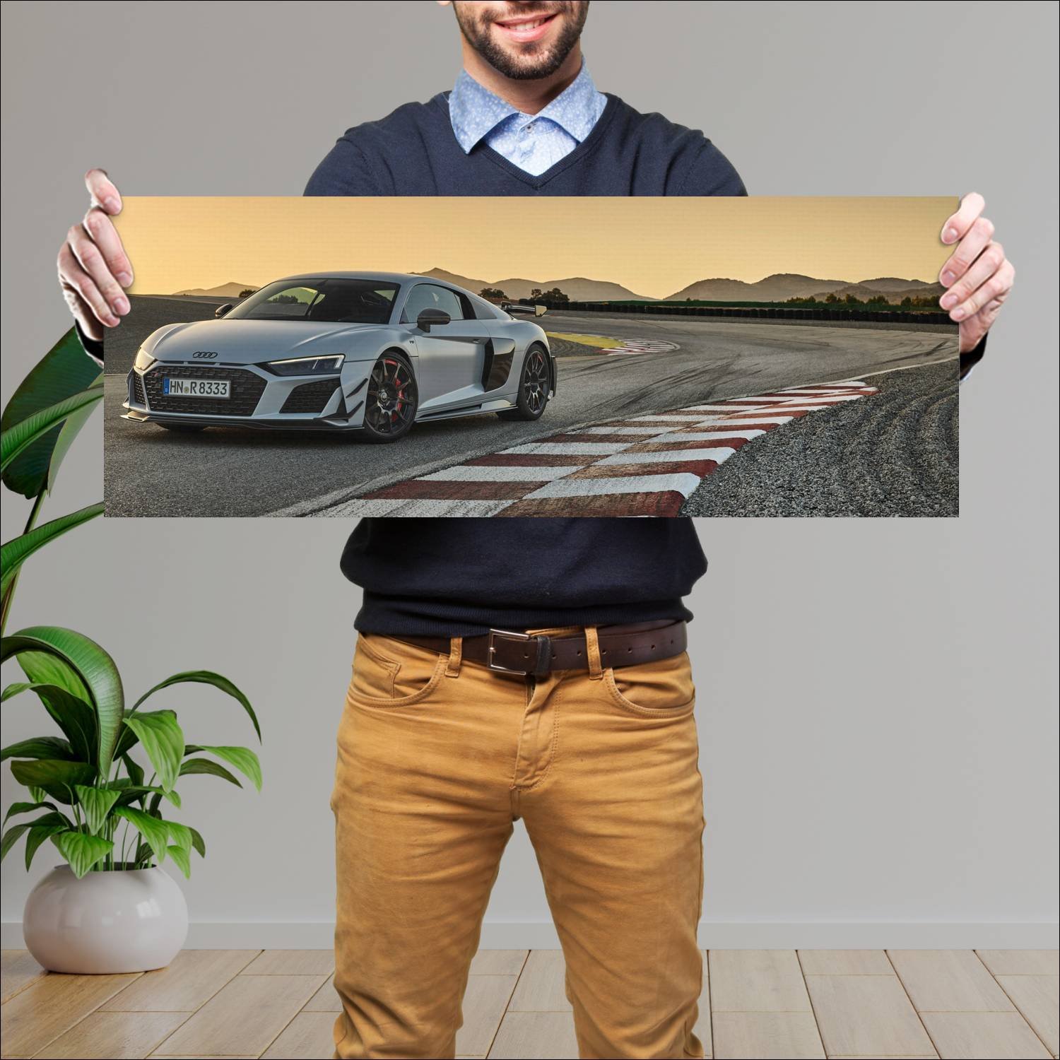 Cuadro grande 30x80cm 2023 Audi R8 Coupe Audi