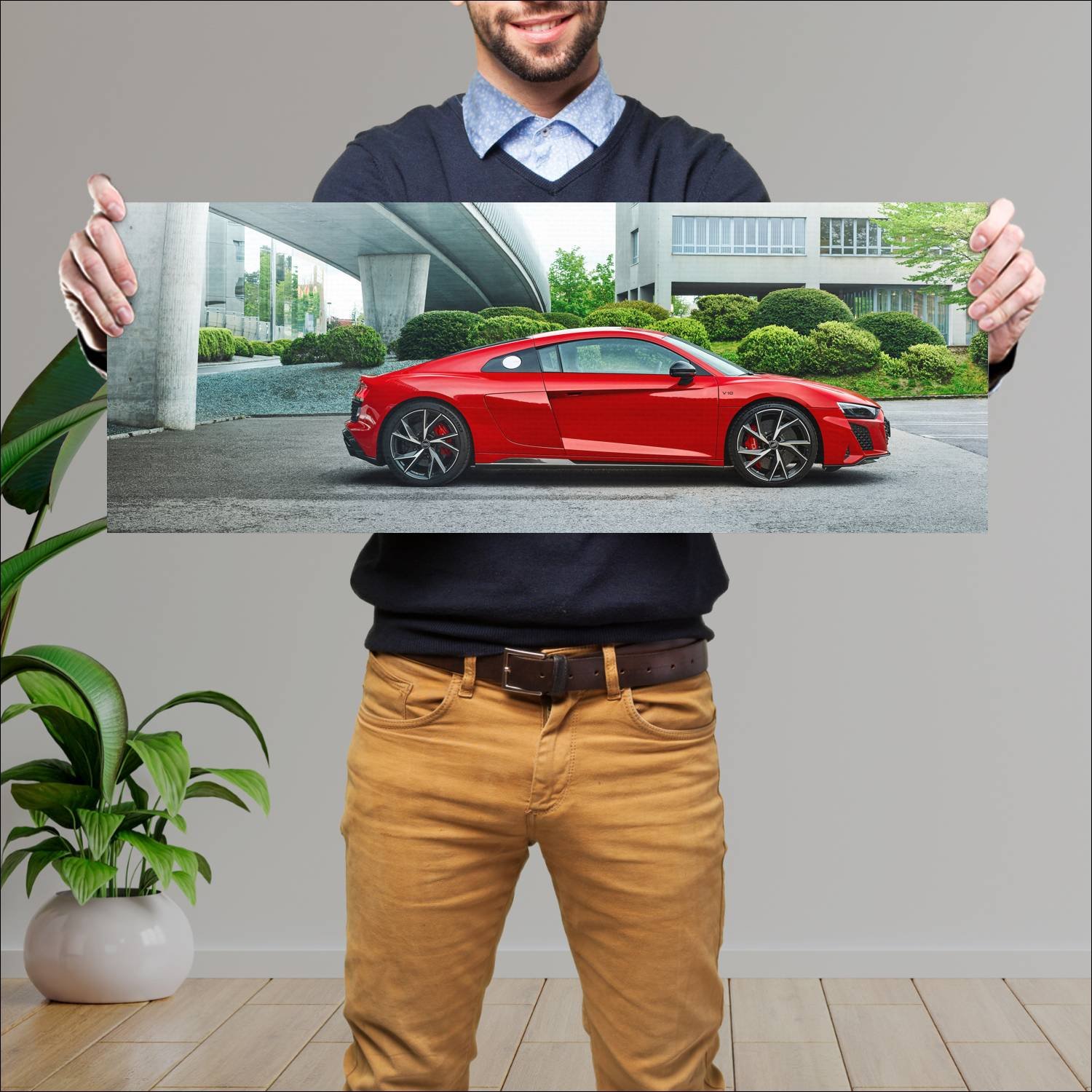 Cuadro grande 30x80cm 2022 Audi R8 V10 Performance RW2 Audi