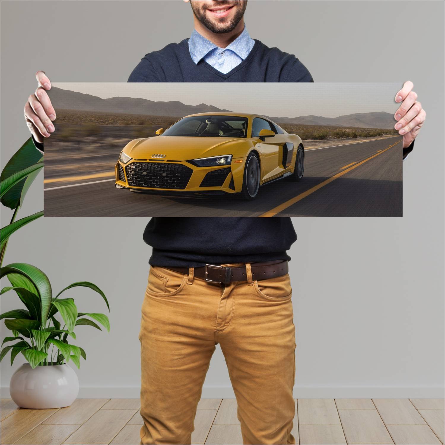 Cuadro grande 30x80cm 2022 Audi R8 V10 Performance RW5 Audi