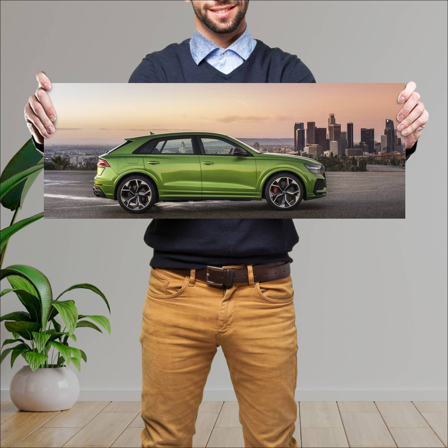 Cuadro grande 30x80cm 2020 Audi RS Q8 004 Audi