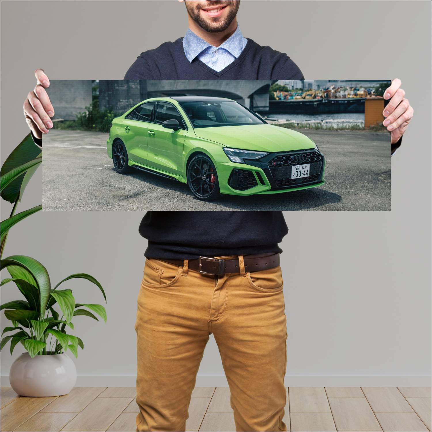 Cuadro grande 30x80cm 2023 audi rs 3 sedan jp auto audi
