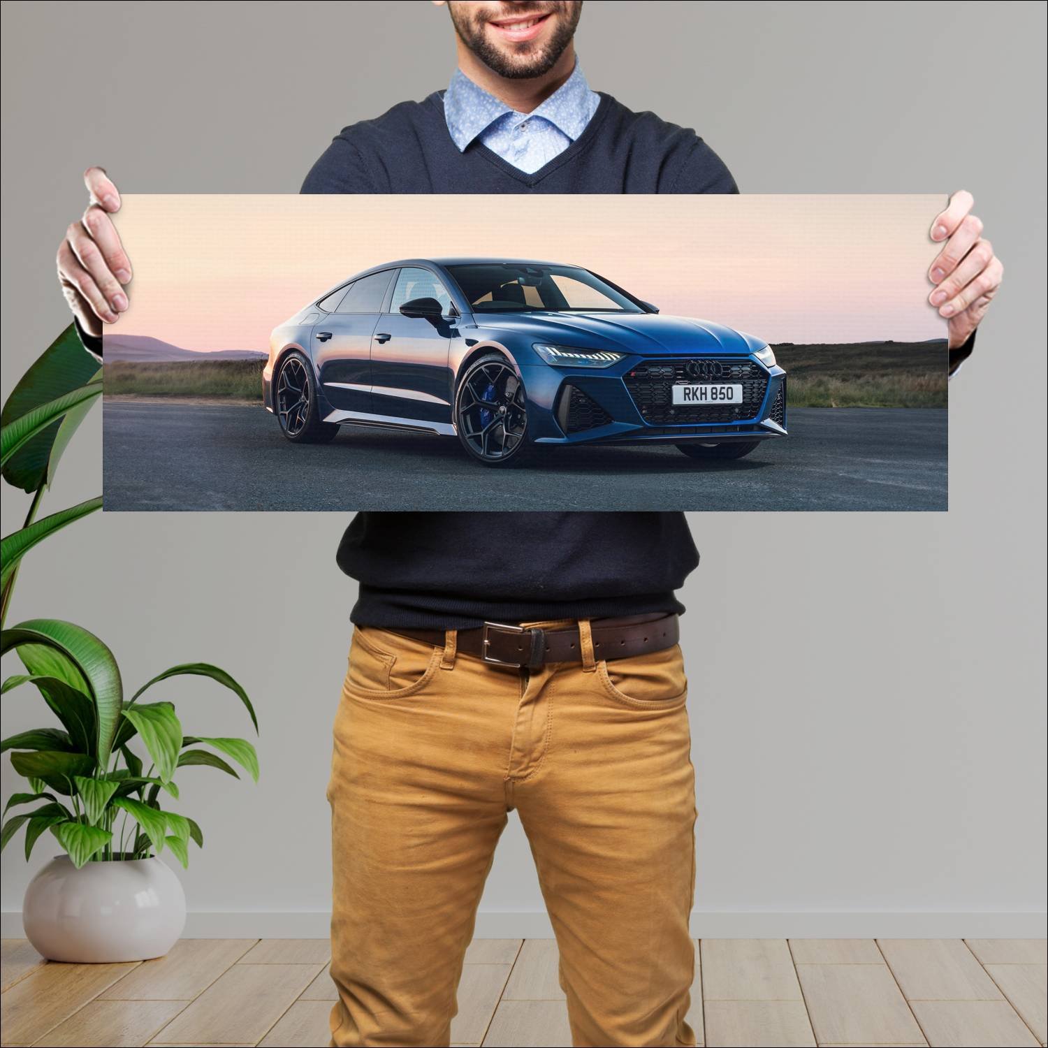 Cuadro grande 30x80cm 2023 audi rs 7 sportback audi