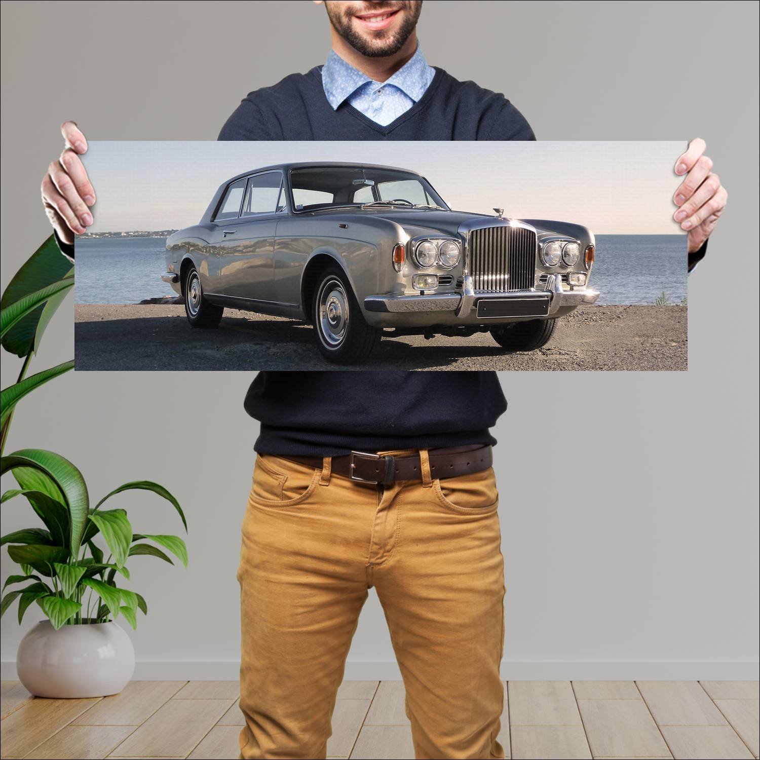 Cuadro grande 30x80cm 1966 bentley t1 coupe by mul 47 Bentley