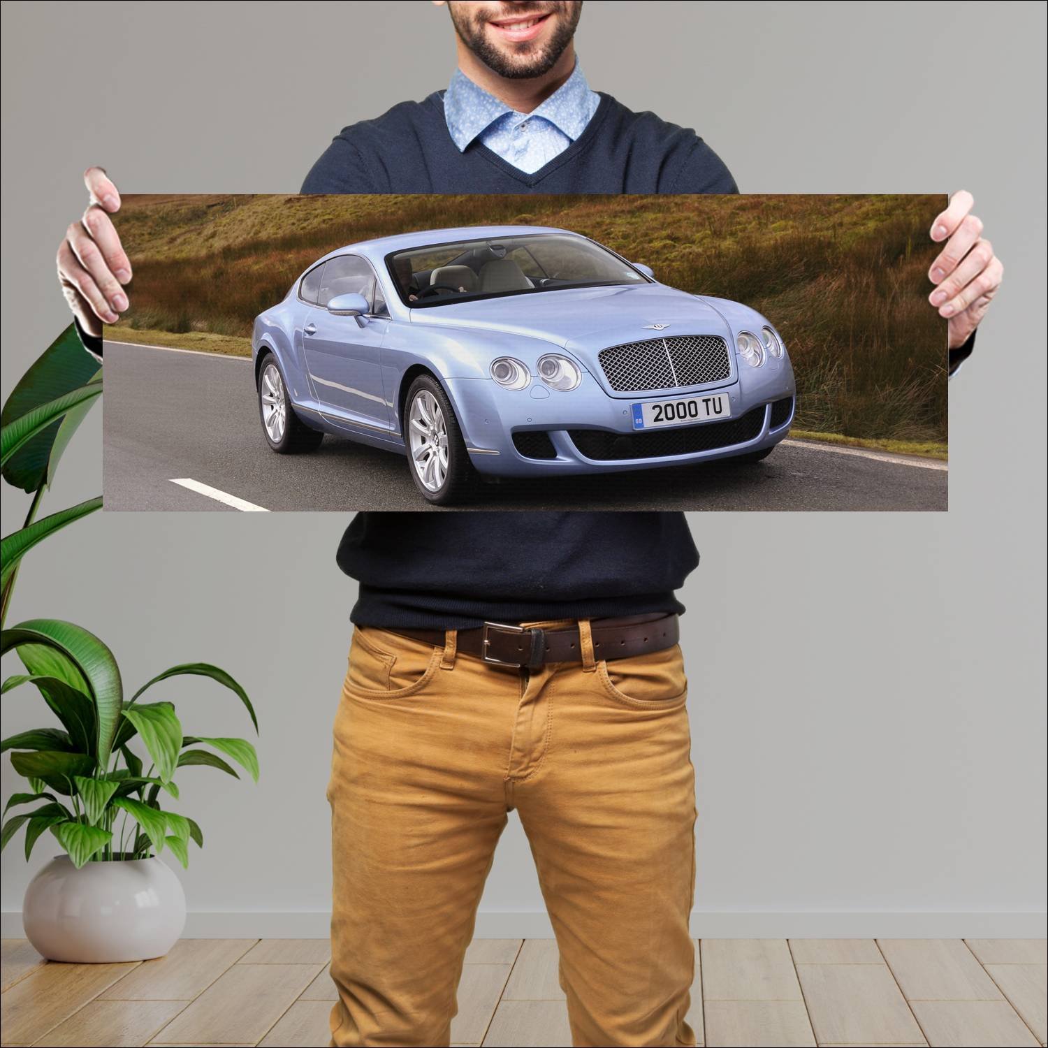 Cuadro grande 30x80cm 2007 bentley continental gt 110 Bentley
