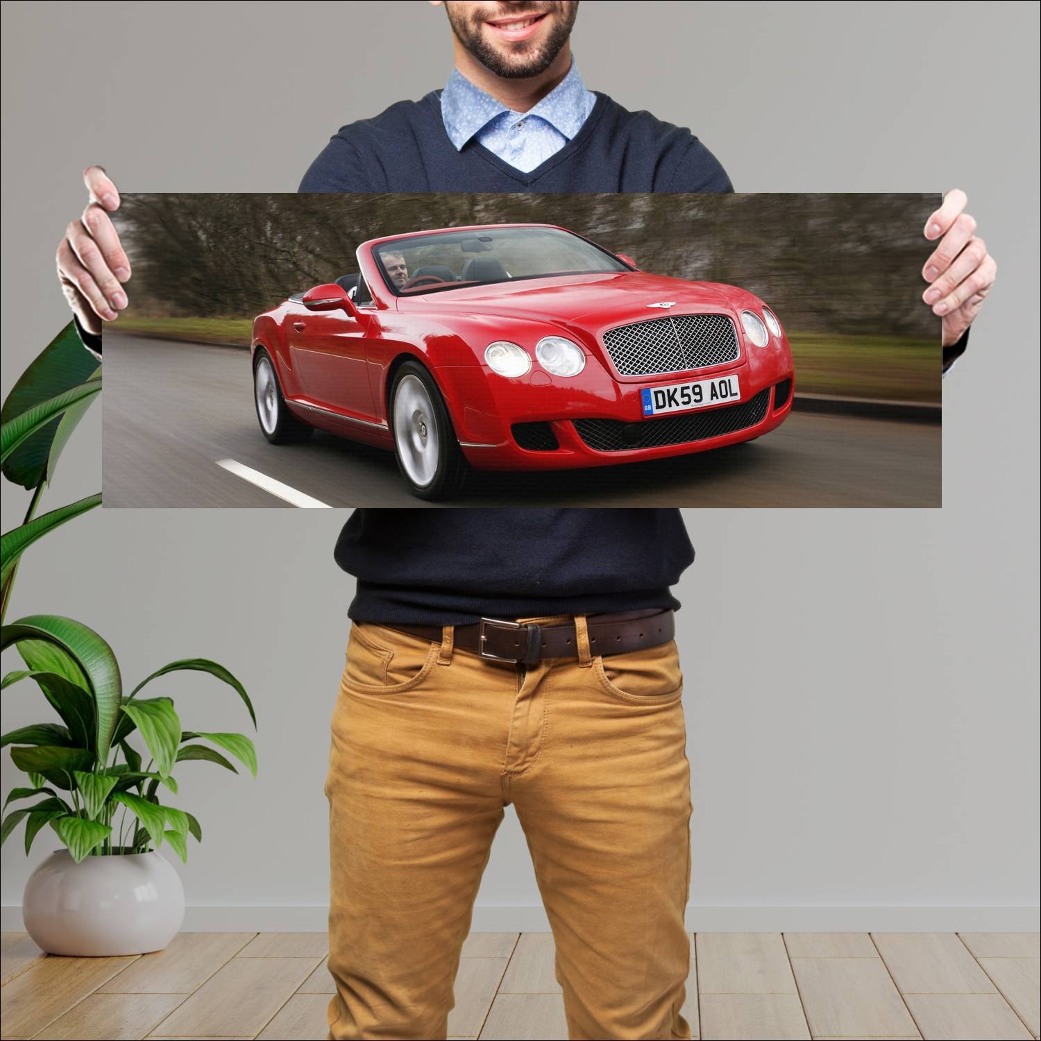 Cuadro grande 30x80cm 2009 bentley continental gtc 131 Bentley