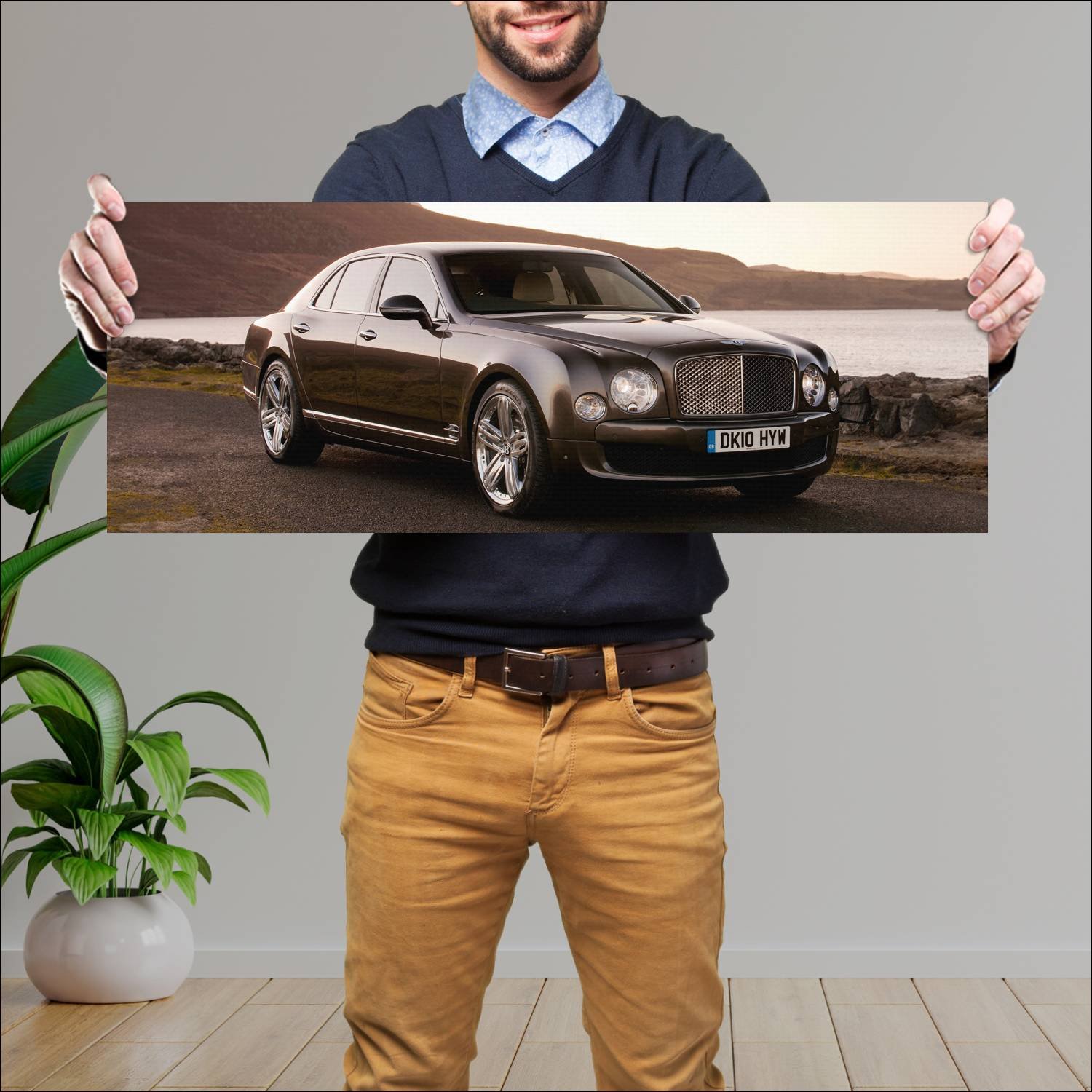 Cuadro grande 30x80cm 2010 bentley mulsanne uk 410 147 Bentley