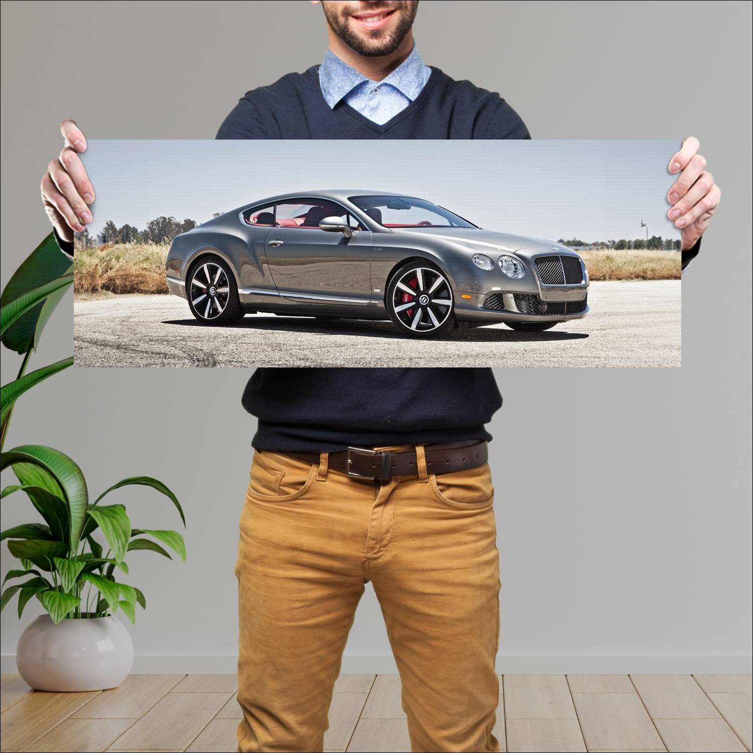 Cuadro grande 30x80cm 2012 bentley continental gt 161 Bentley